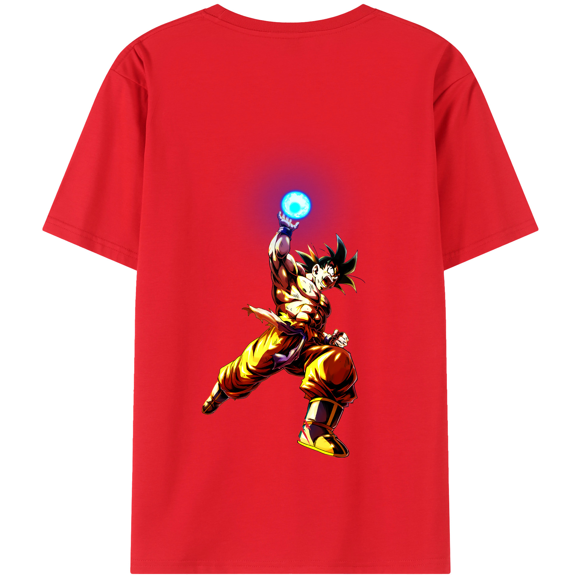 （画像用） ドラゴンボール 孫悟空（そん ごくう）Son Goku カカロット DRAGON BALL Kakarotto 綿100％半袖Tシャツ（背面プリント）