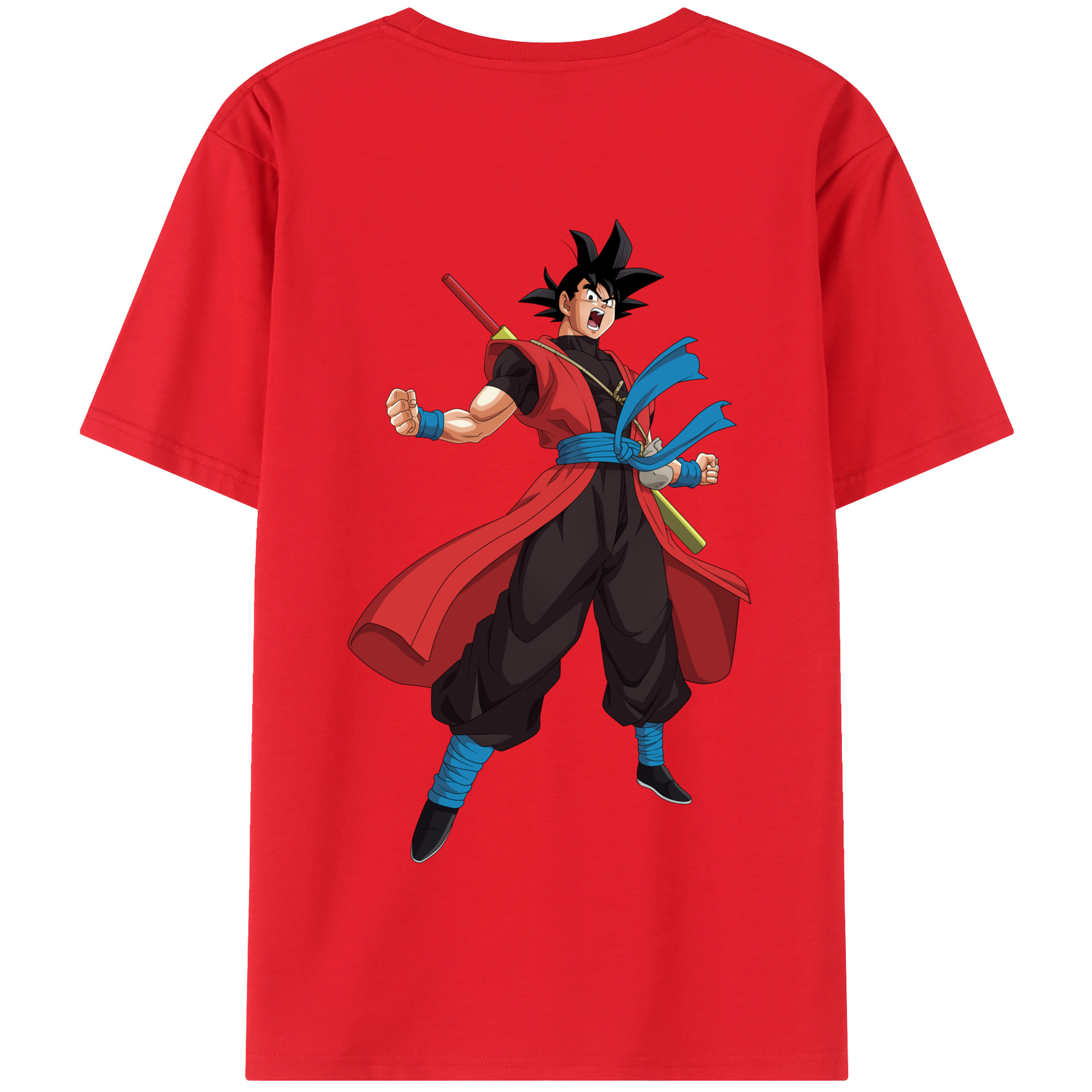 （画像用） ドラゴンボール 孫悟空（そん ごくう）Son Goku カカロット DRAGON BALL Kakarotto 綿100％半袖Tシャツ（背面プリント）