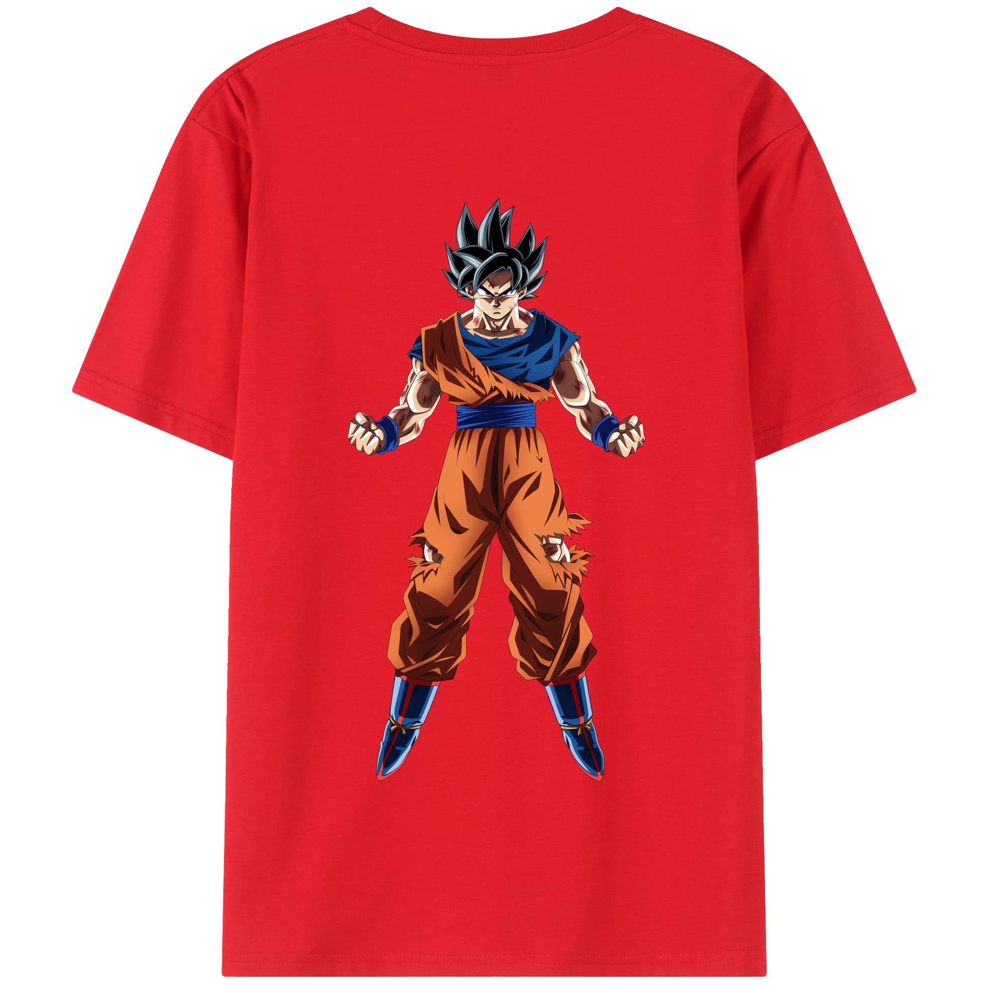 （画像用） ドラゴンボール 孫悟空（そん ごくう）Son Goku カカロット DRAGON BALL Kakarotto 綿100％半袖Tシャツ（背面プリント）