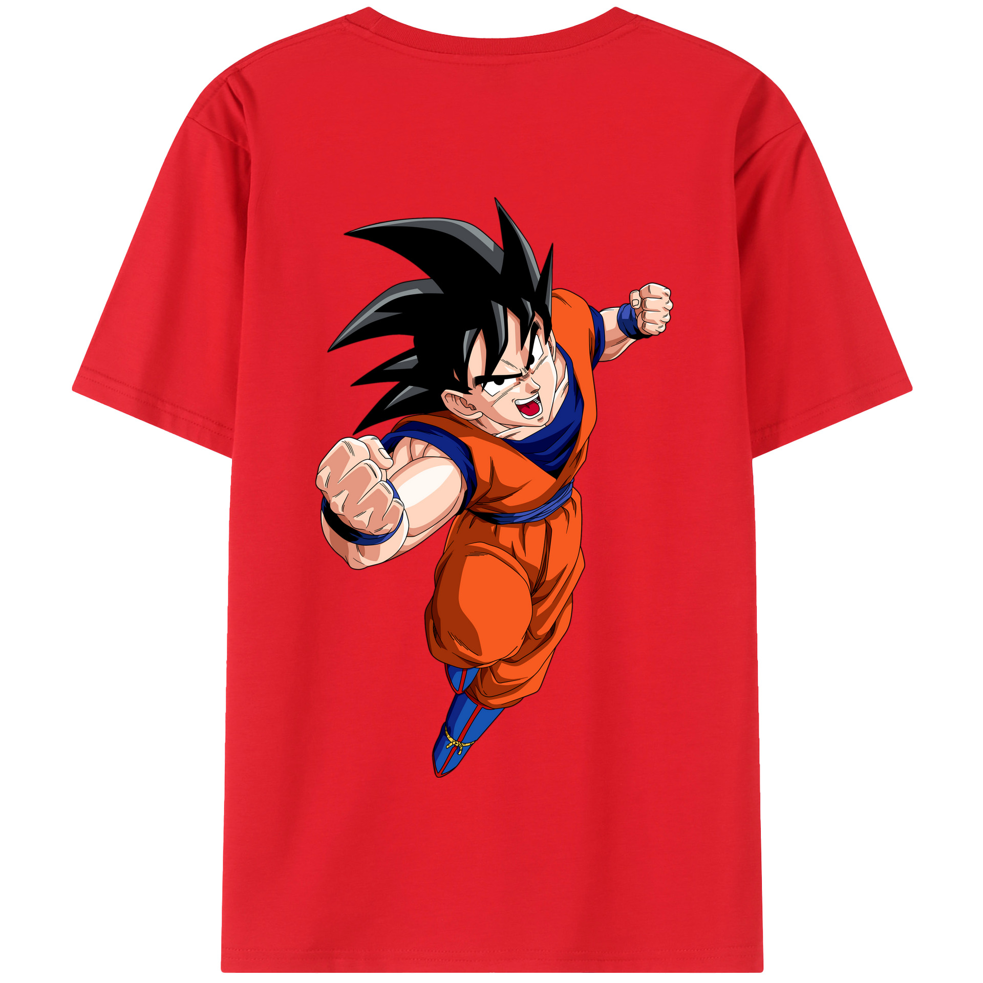 （画像用） ドラゴンボール 孫悟空（そん ごくう）Son Goku カカロット DRAGON BALL Kakarotto 綿100％半袖Tシャツ（背面プリント）