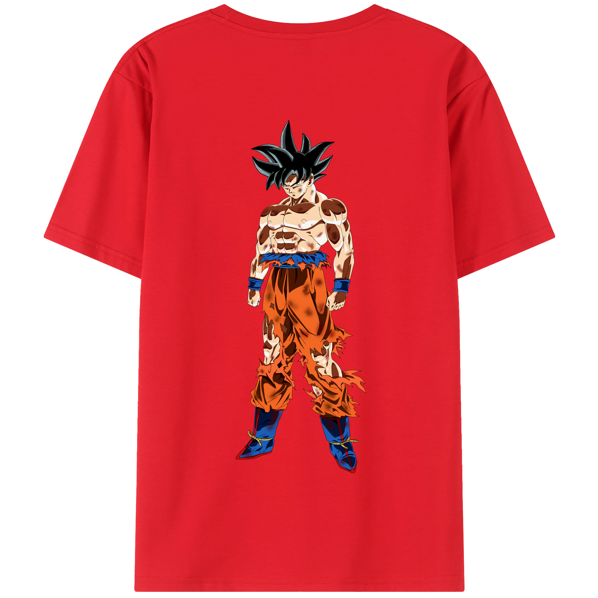 （画像用） ドラゴンボール 孫悟空（そん ごくう）Son Goku カカロット DRAGON BALL Kakarotto 綿100％半袖Tシャツ（背面プリント）