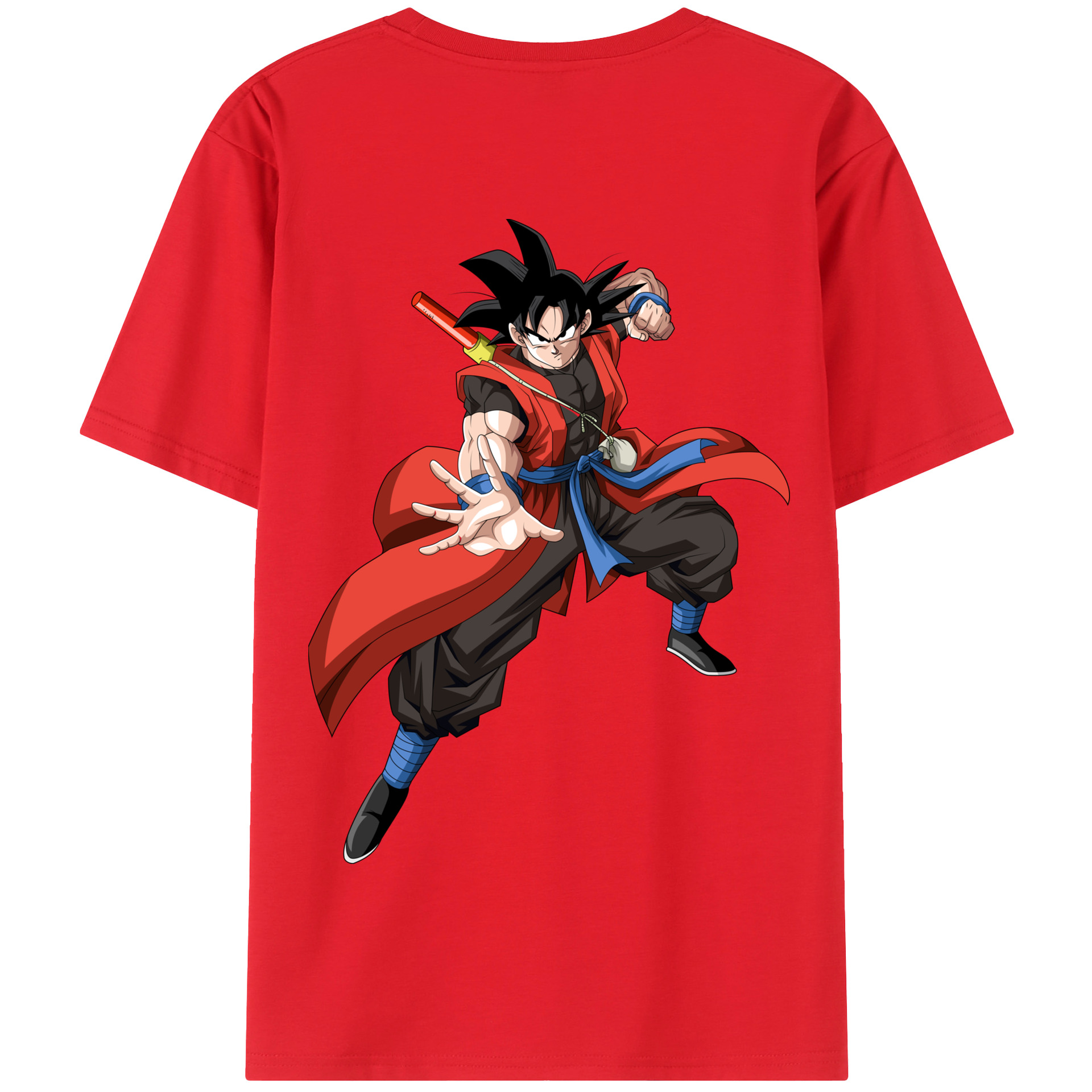 （画像用） ドラゴンボール 孫悟空（そん ごくう）Son Goku カカロット DRAGON BALL Kakarotto 綿100％半袖Tシャツ（背面プリント）