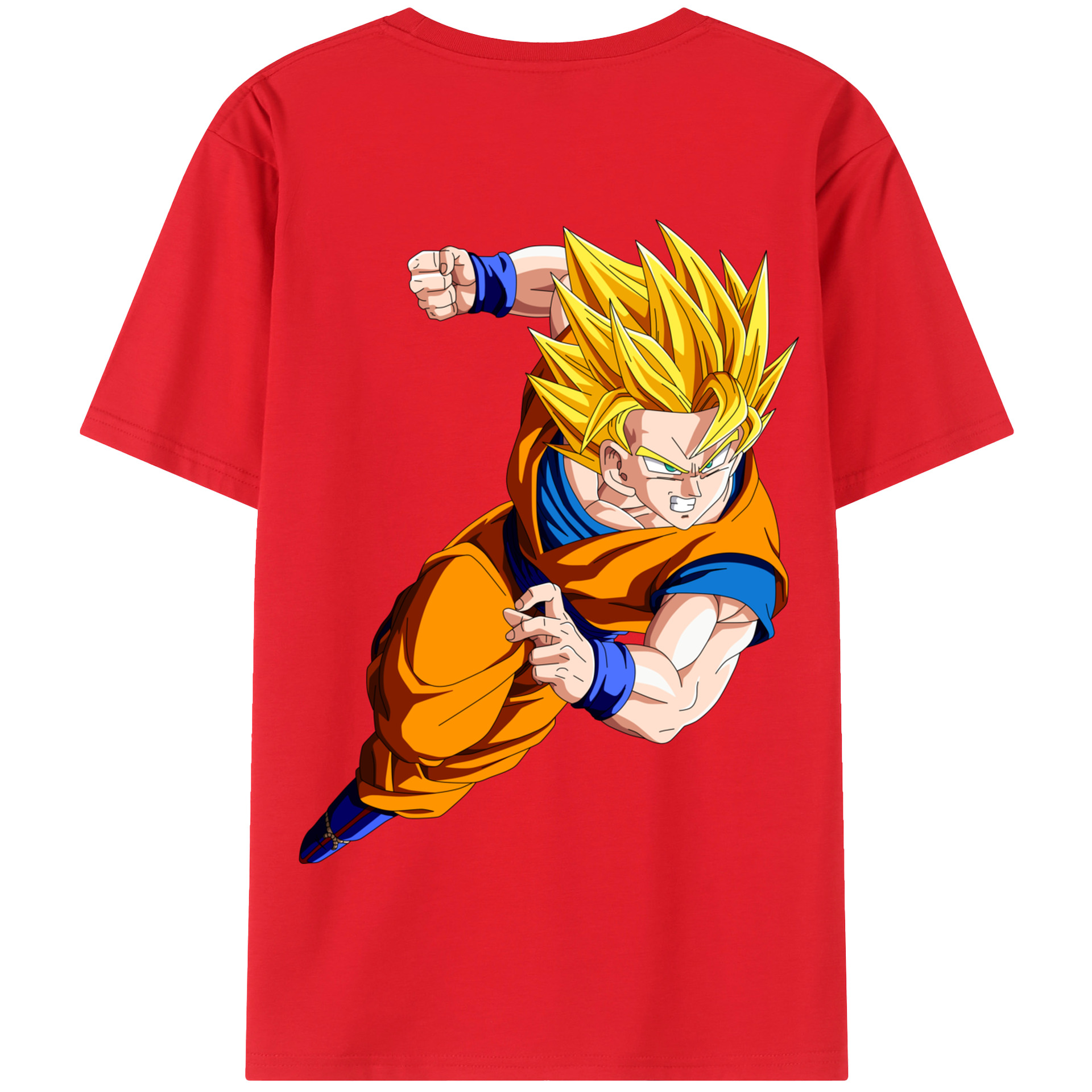 （画像用） ドラゴンボール 孫悟空（そん ごくう）Son Goku カカロット DRAGON BALL Kakarotto 綿100％半袖Tシャツ（背面プリント）