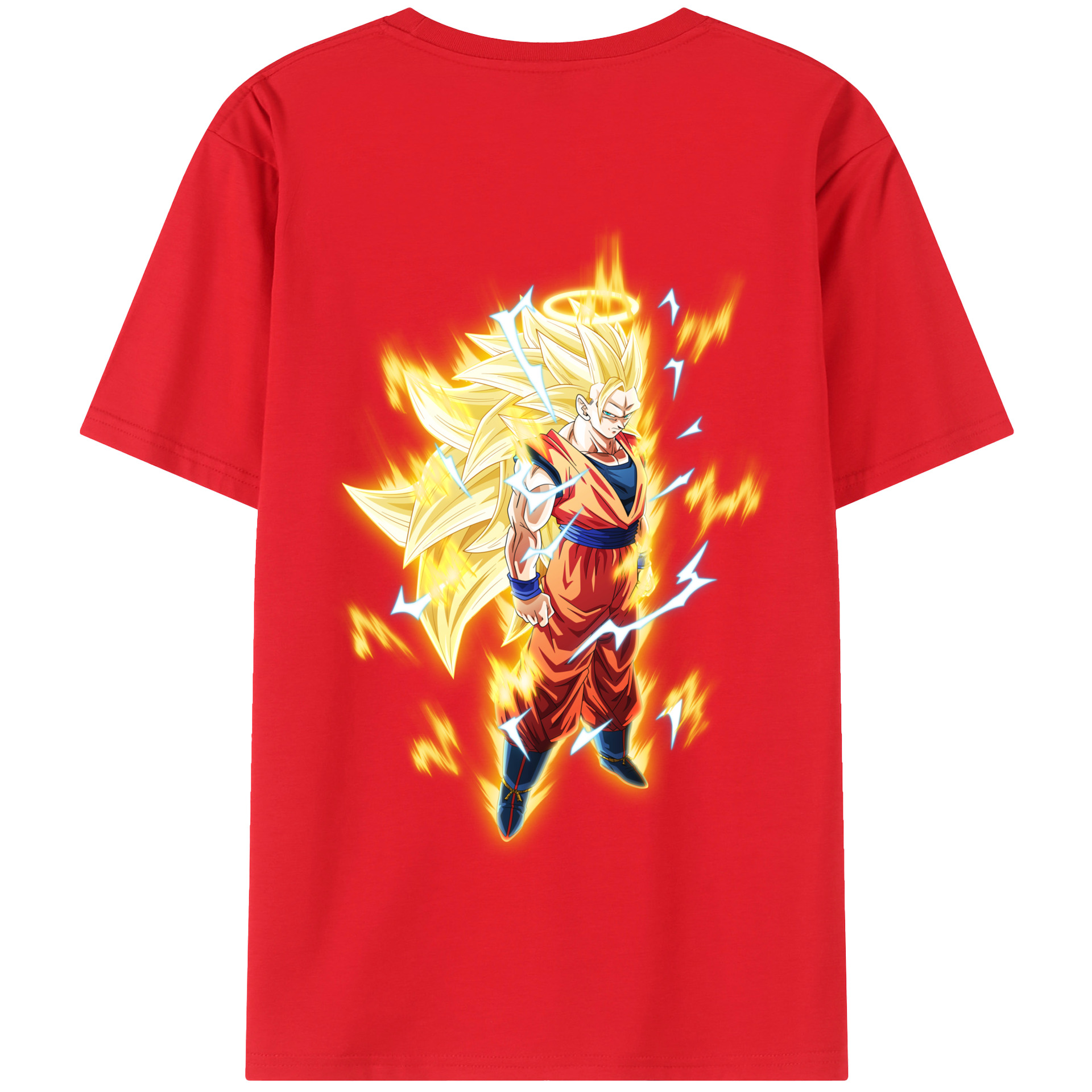 （画像用） ドラゴンボール 孫悟空（そん ごくう）Son Goku カカロット DRAGON BALL Kakarotto 綿100％半袖Tシャツ（背面プリント）