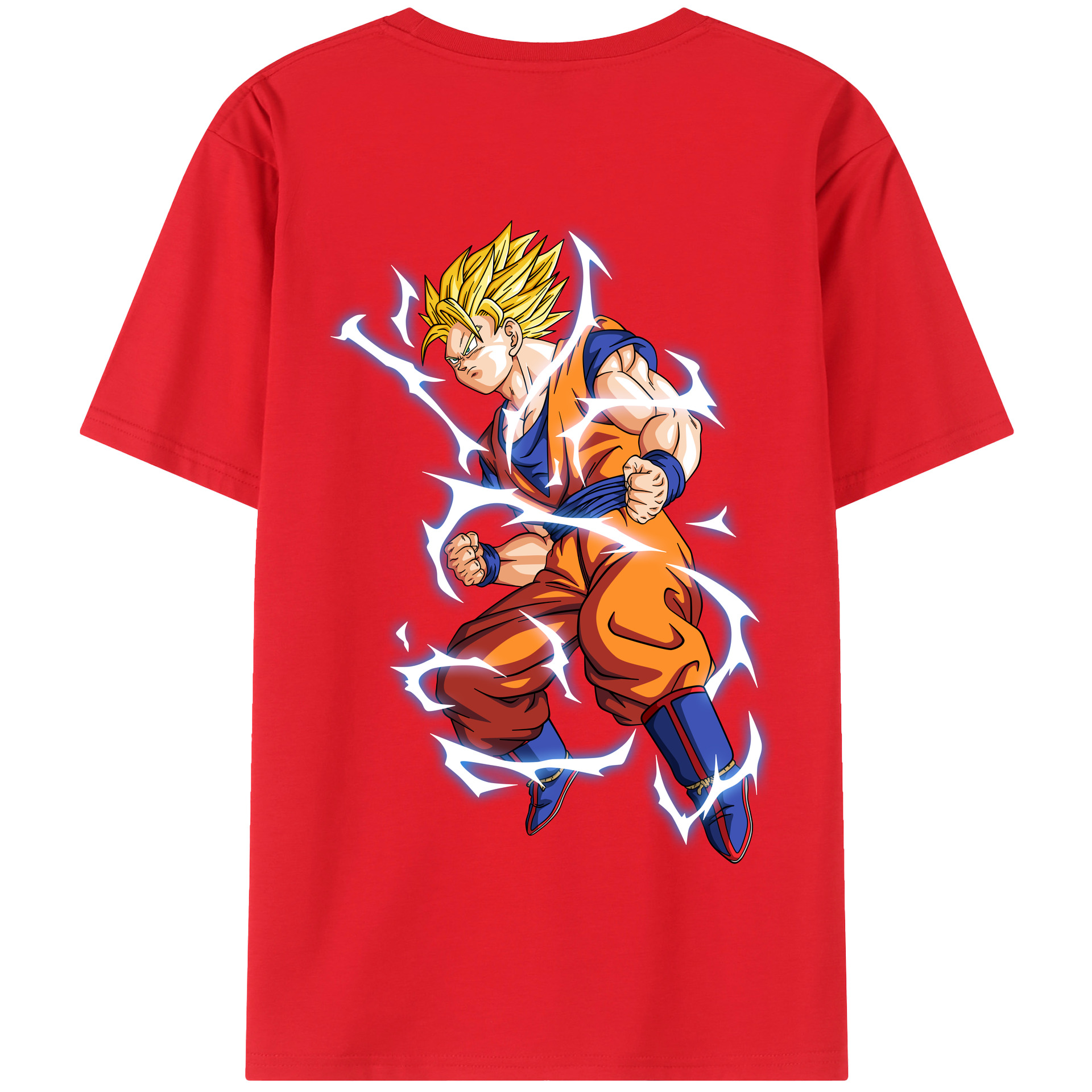 （画像用） ドラゴンボール 孫悟空（そん ごくう）Son Goku カカロット DRAGON BALL Kakarotto 綿100％半袖Tシャツ（背面プリント）