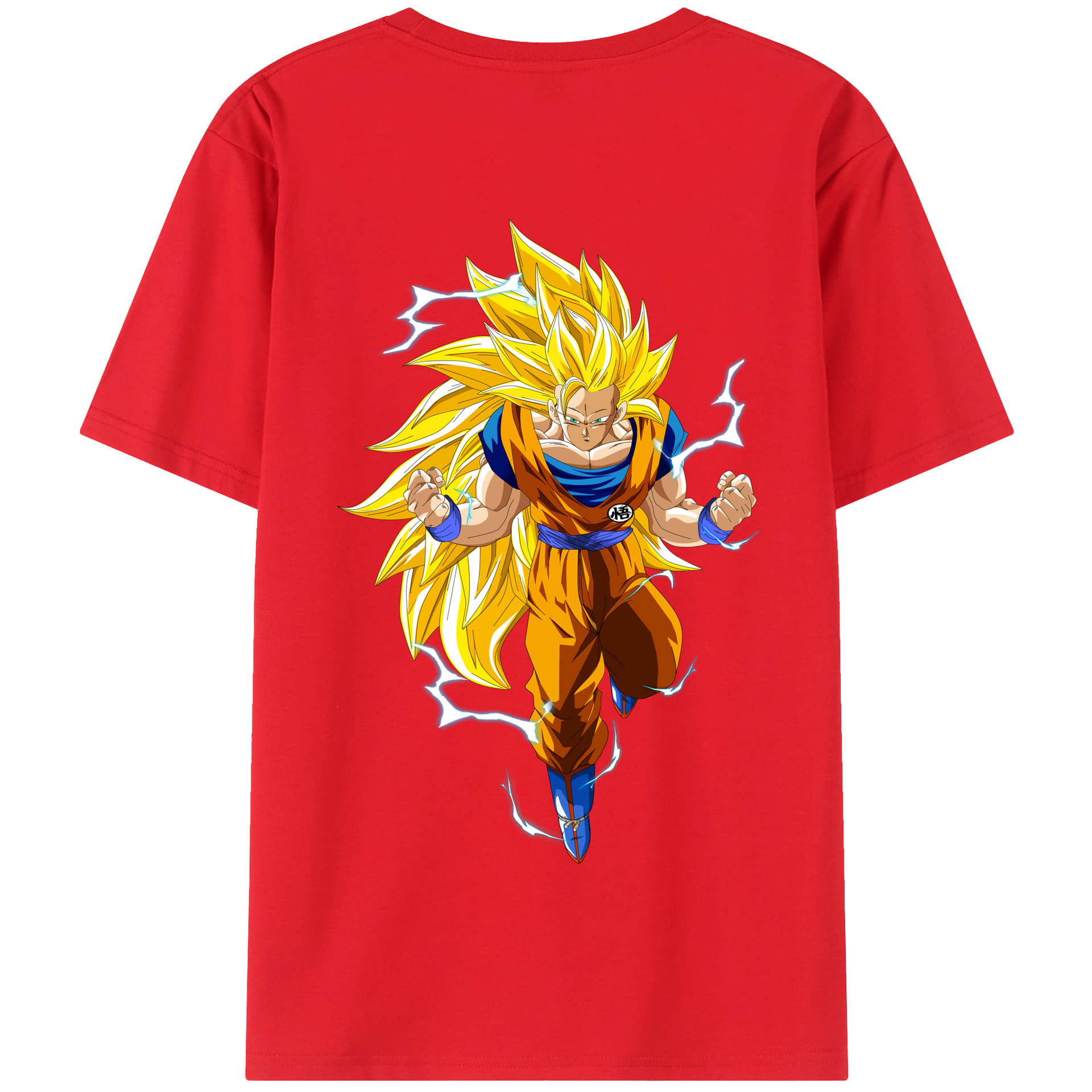 （画像用） ドラゴンボール 孫悟空（そん ごくう）Son Goku カカロット DRAGON BALL Kakarotto 綿100％半袖Tシャツ（背面プリント）