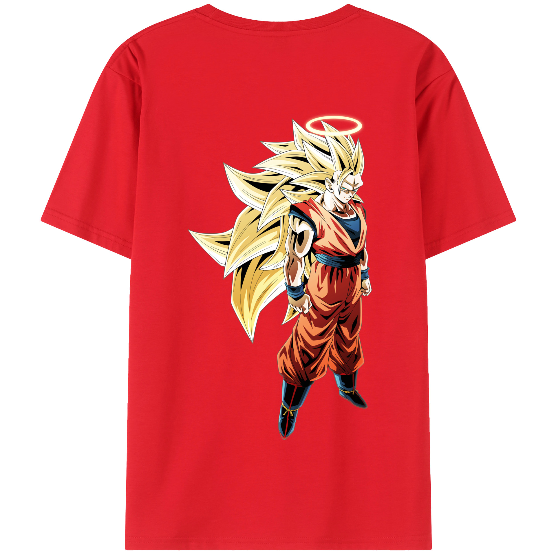（画像用） ドラゴンボール 孫悟空（そん ごくう）Son Goku カカロット DRAGON BALL Kakarotto 綿100％半袖Tシャツ（背面プリント）