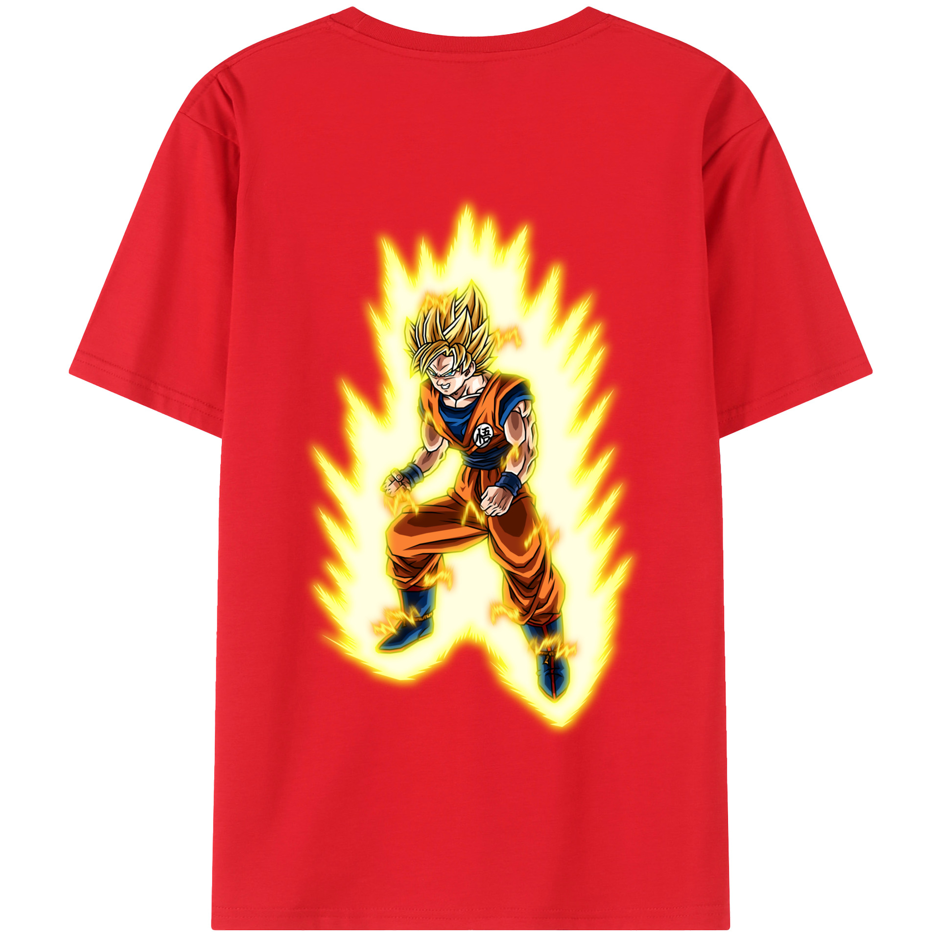 （画像用） ドラゴンボール 孫悟空（そん ごくう）Son Goku カカロット DRAGON BALL Kakarotto 綿100％半袖Tシャツ（背面プリント）
