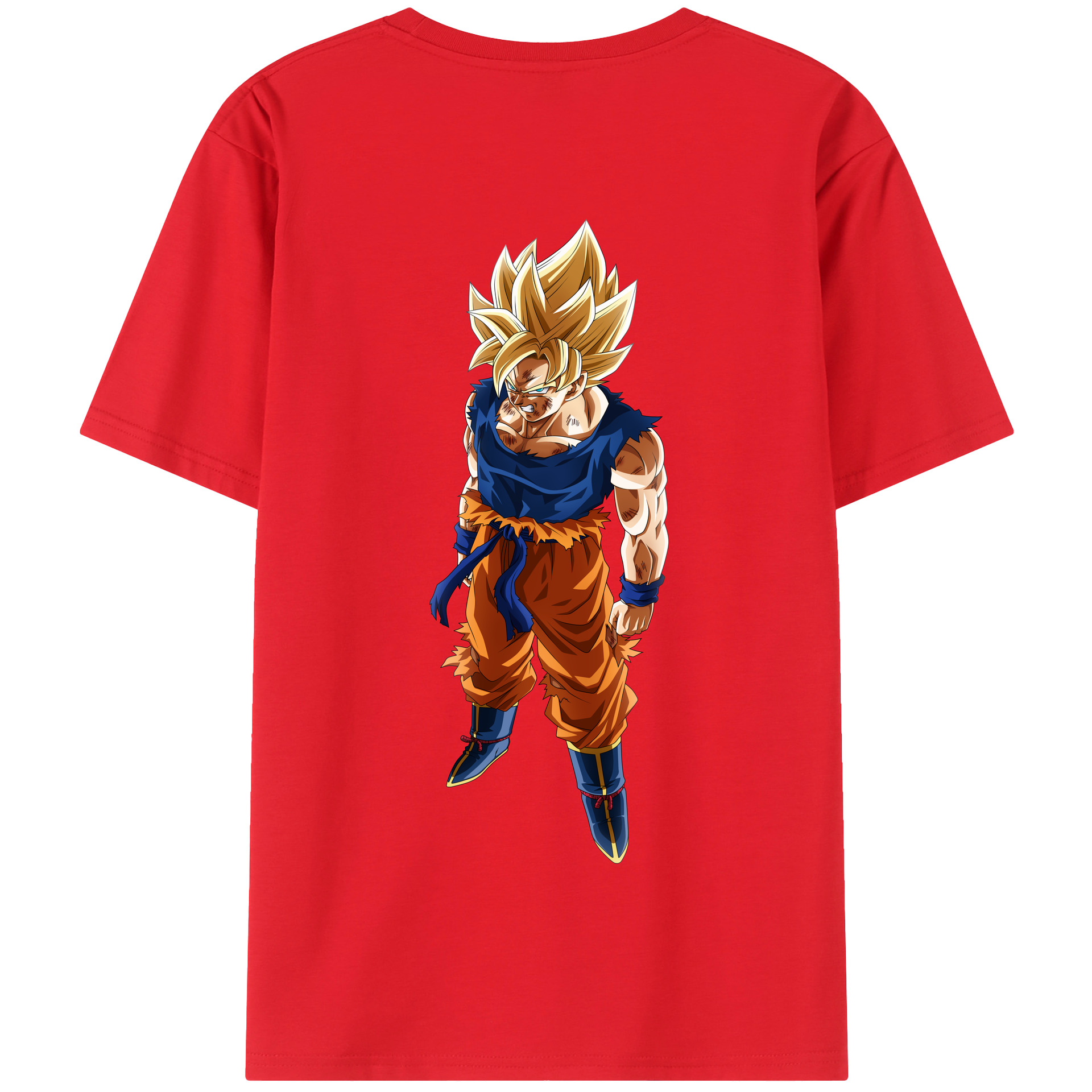 （画像用） ドラゴンボール 孫悟空（そん ごくう）Son Goku カカロット DRAGON BALL Kakarotto 綿100％半袖Tシャツ（背面プリント）