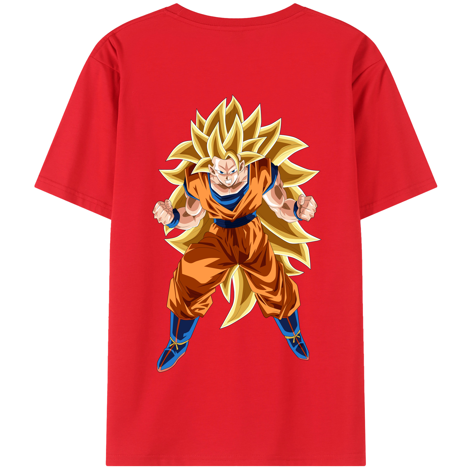 （画像用） ドラゴンボール 孫悟空（そん ごくう）Son Goku カカロット DRAGON BALL Kakarotto 綿100％半袖Tシャツ（背面プリント）