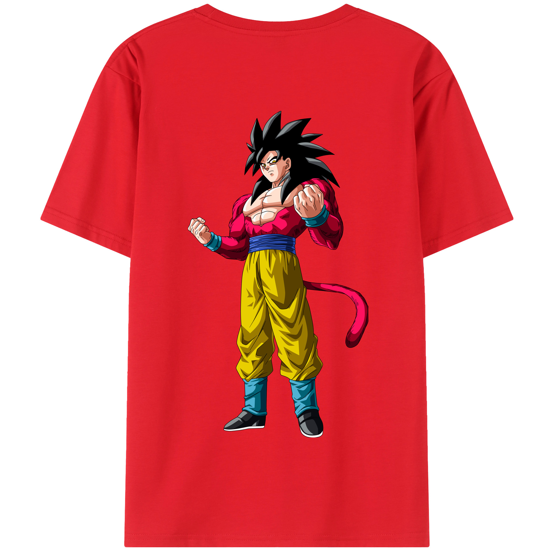 （画像用） ドラゴンボール 孫悟空（そん ごくう）Son Goku カカロット DRAGON BALL Kakarotto 綿100％半袖Tシャツ（背面プリント）