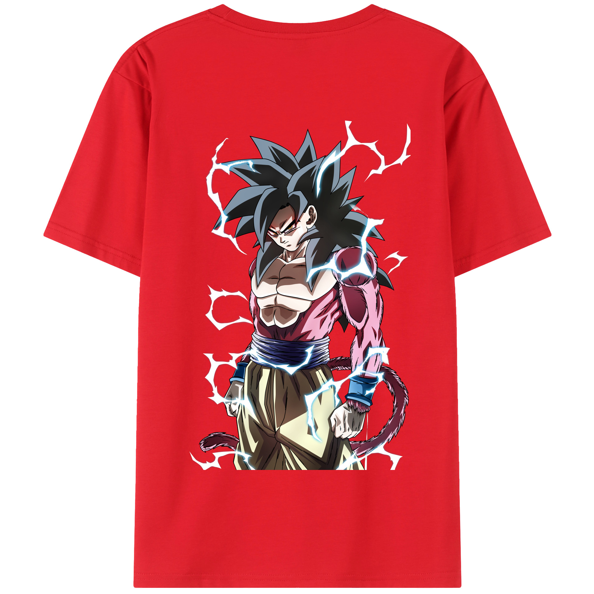 （画像用） ドラゴンボール 孫悟空（そん ごくう）Son Goku カカロット DRAGON BALL Kakarotto 綿100％半袖Tシャツ（背面プリント）