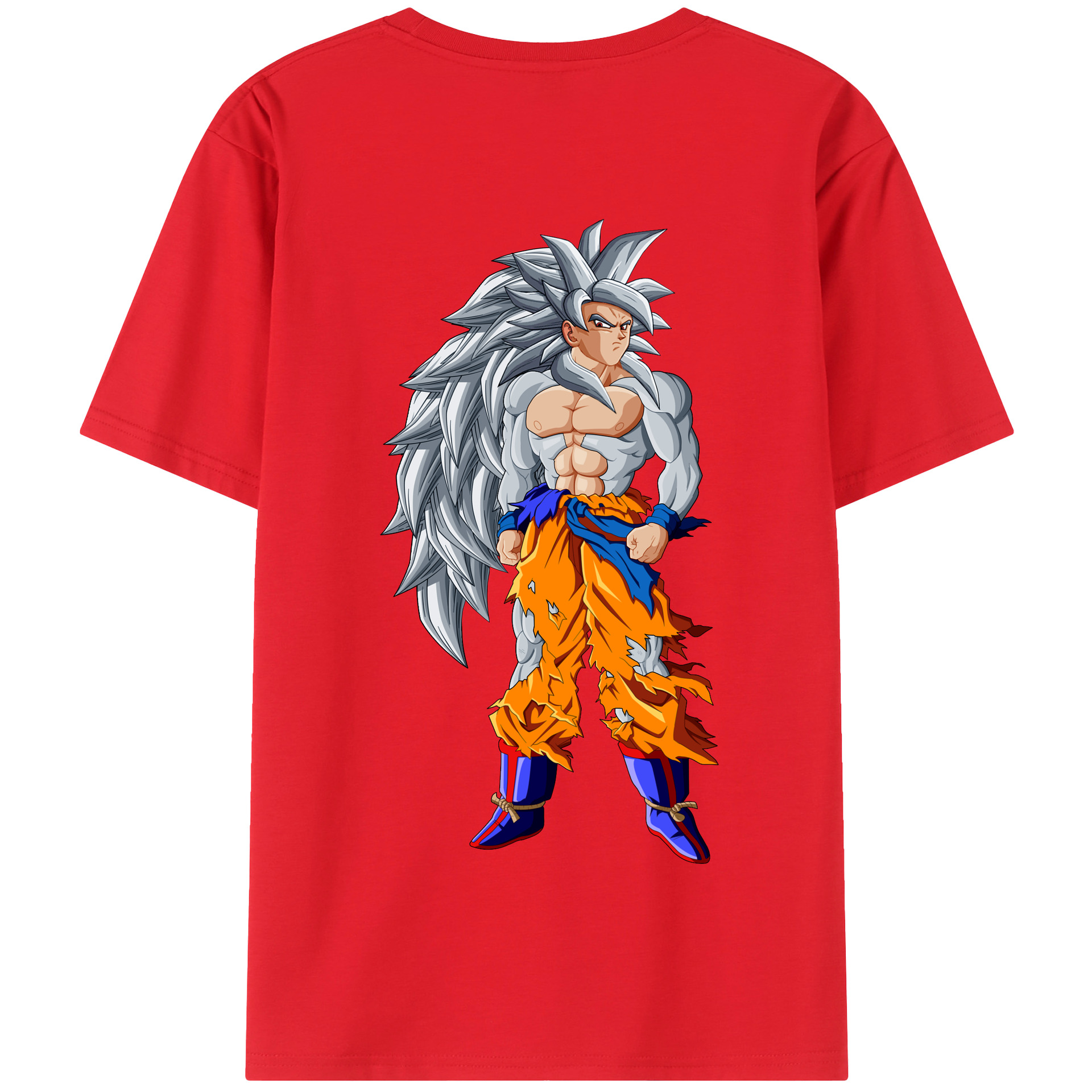 （画像用） ドラゴンボール 孫悟空（そん ごくう）Son Goku カカロット DRAGON BALL Kakarotto 綿100％半袖Tシャツ（背面プリント）