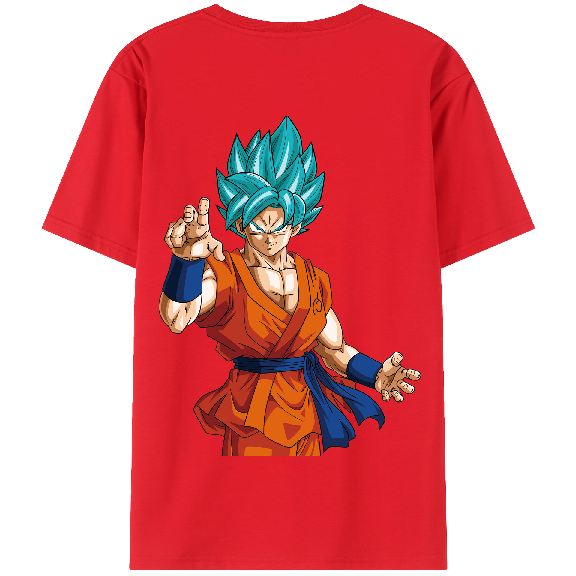 （画像用） ドラゴンボール 孫悟空（そん ごくう）Son Goku カカロット DRAGON BALL Kakarotto 綿100％半袖Tシャツ（背面プリント）