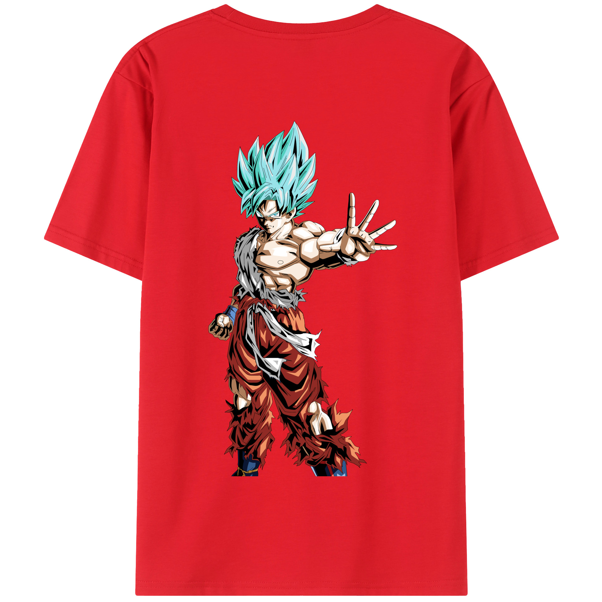 （画像用） ドラゴンボール 孫悟空（そん ごくう）Son Goku カカロット DRAGON BALL Kakarotto 綿100％半袖Tシャツ（背面プリント）