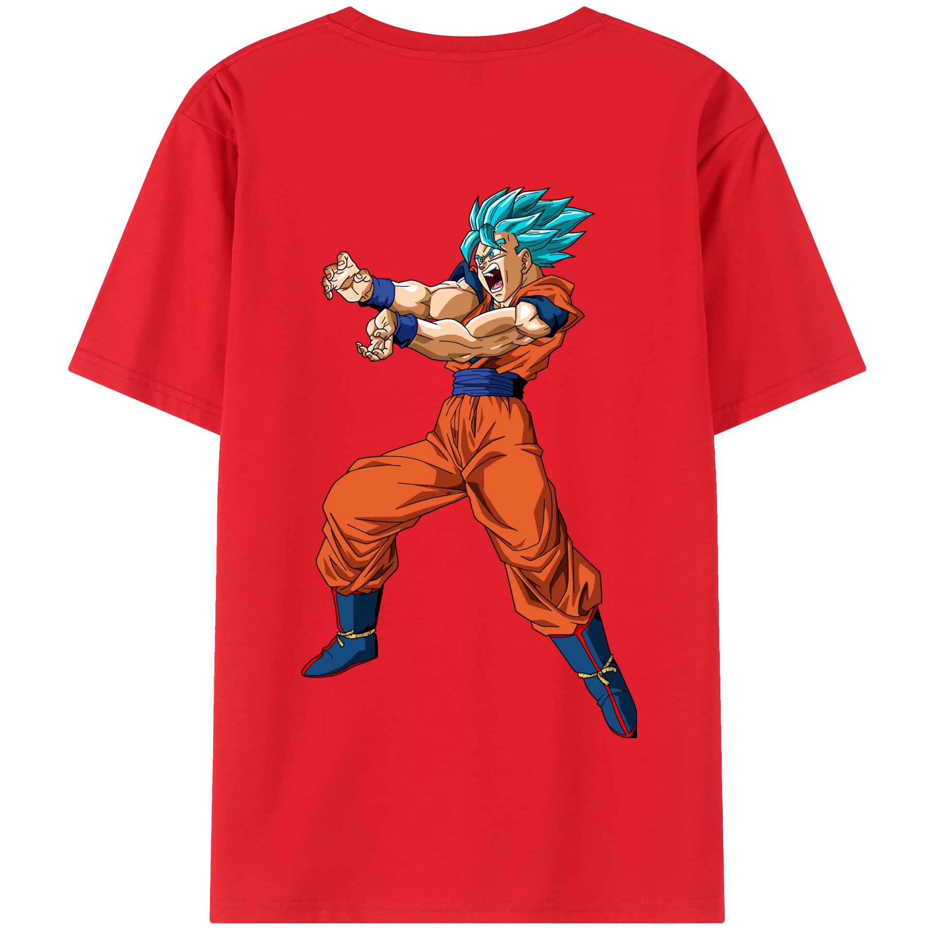 （画像用） ドラゴンボール 孫悟空（そん ごくう）Son Goku カカロット DRAGON BALL Kakarotto 綿100％半袖Tシャツ（背面プリント）