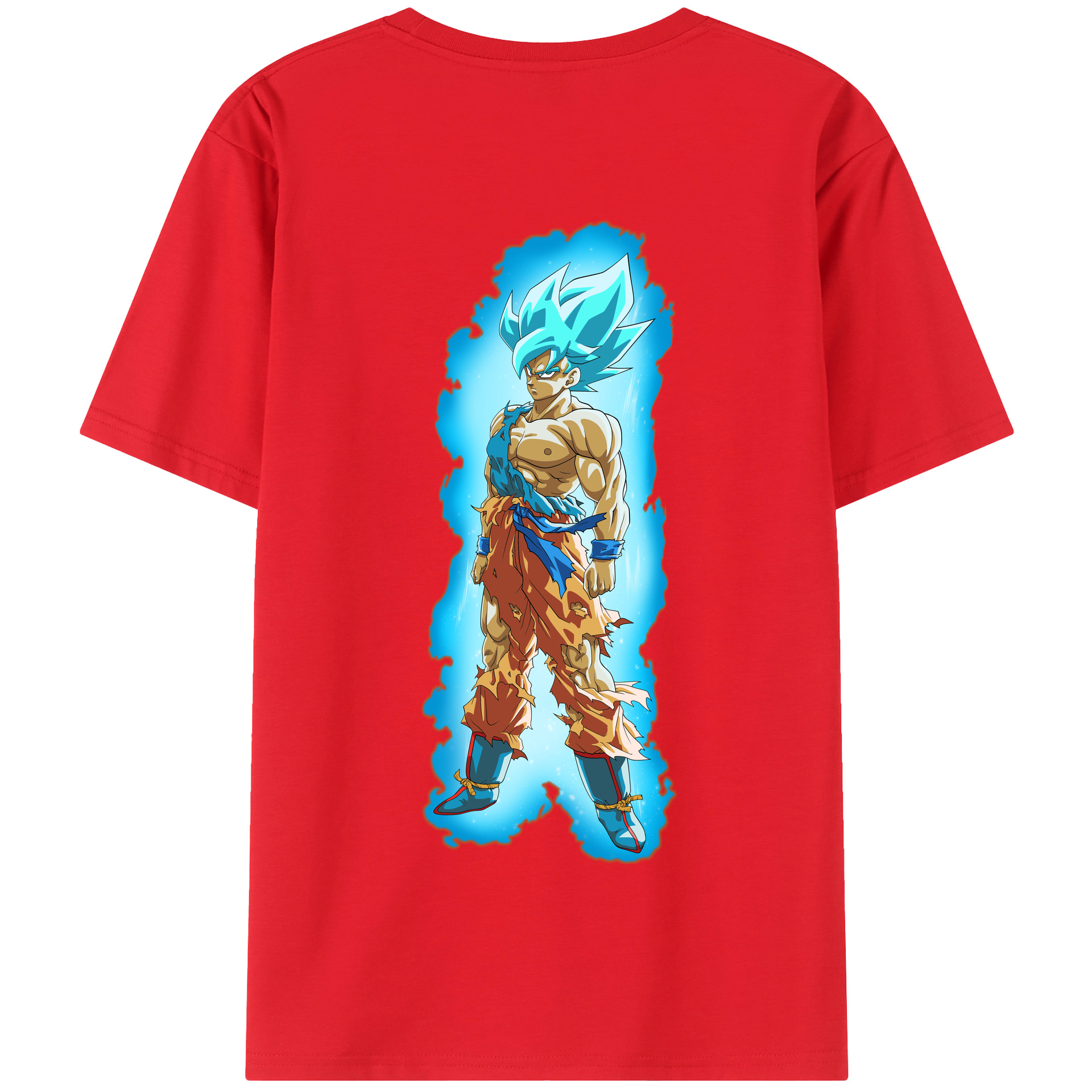 （画像用） ドラゴンボール 孫悟空（そん ごくう）Son Goku カカロット DRAGON BALL Kakarotto 綿100％半袖Tシャツ（背面プリント）