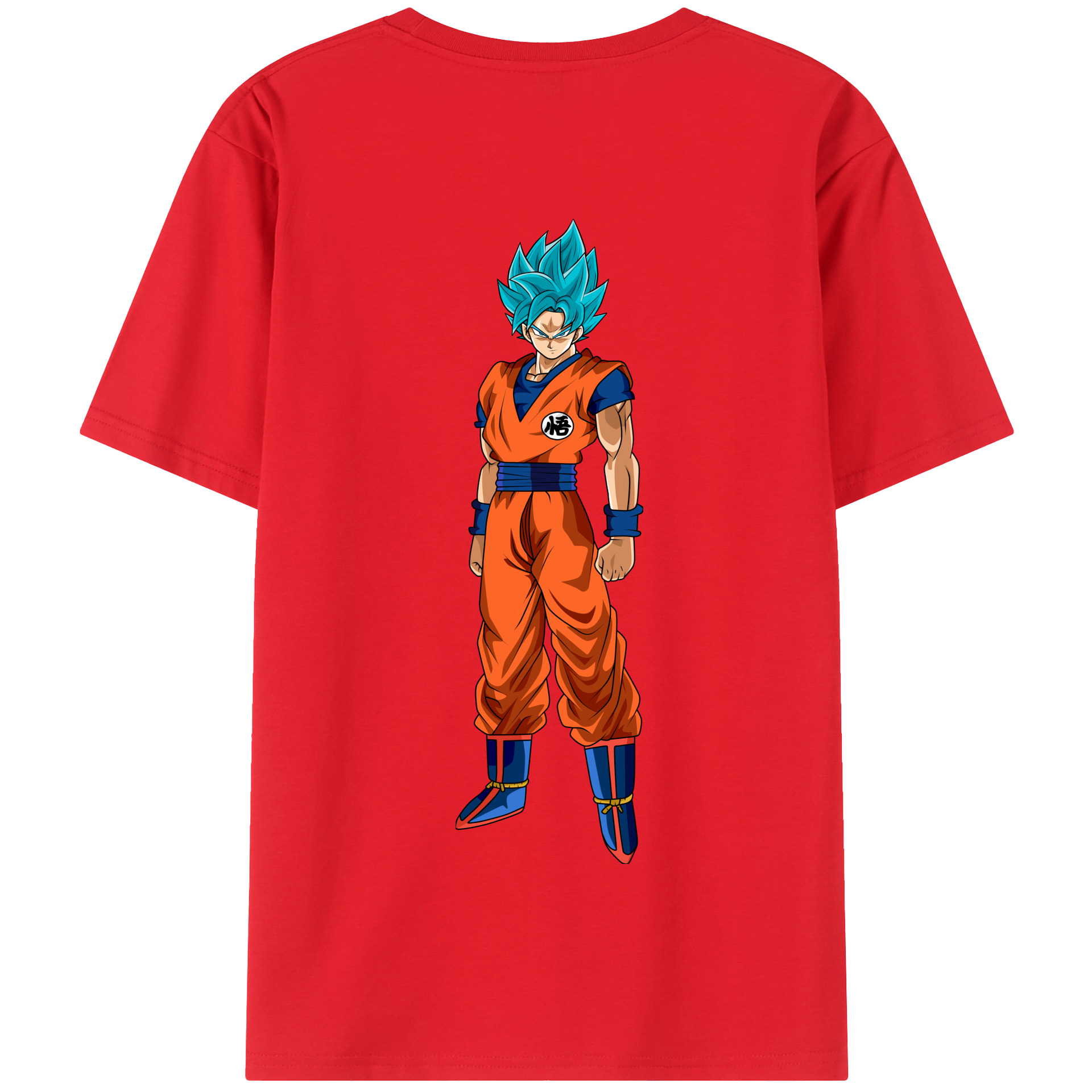 （画像用） ドラゴンボール 孫悟空（そん ごくう）Son Goku カカロット DRAGON BALL Kakarotto 綿100％半袖Tシャツ（背面プリント）