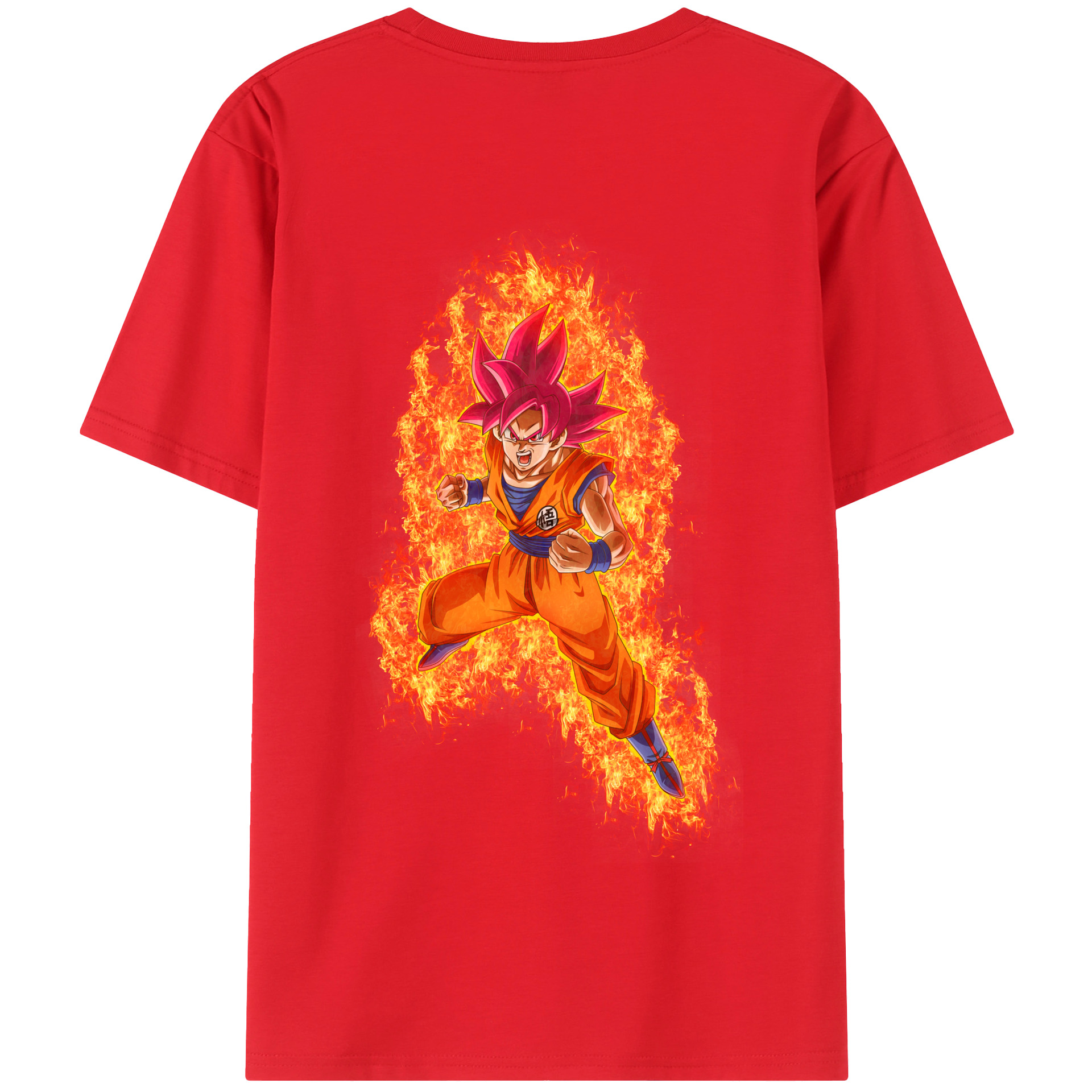 （画像用） ドラゴンボール 孫悟空（そん ごくう）Son Goku カカロット DRAGON BALL Kakarotto 綿100％半袖Tシャツ（背面プリント）