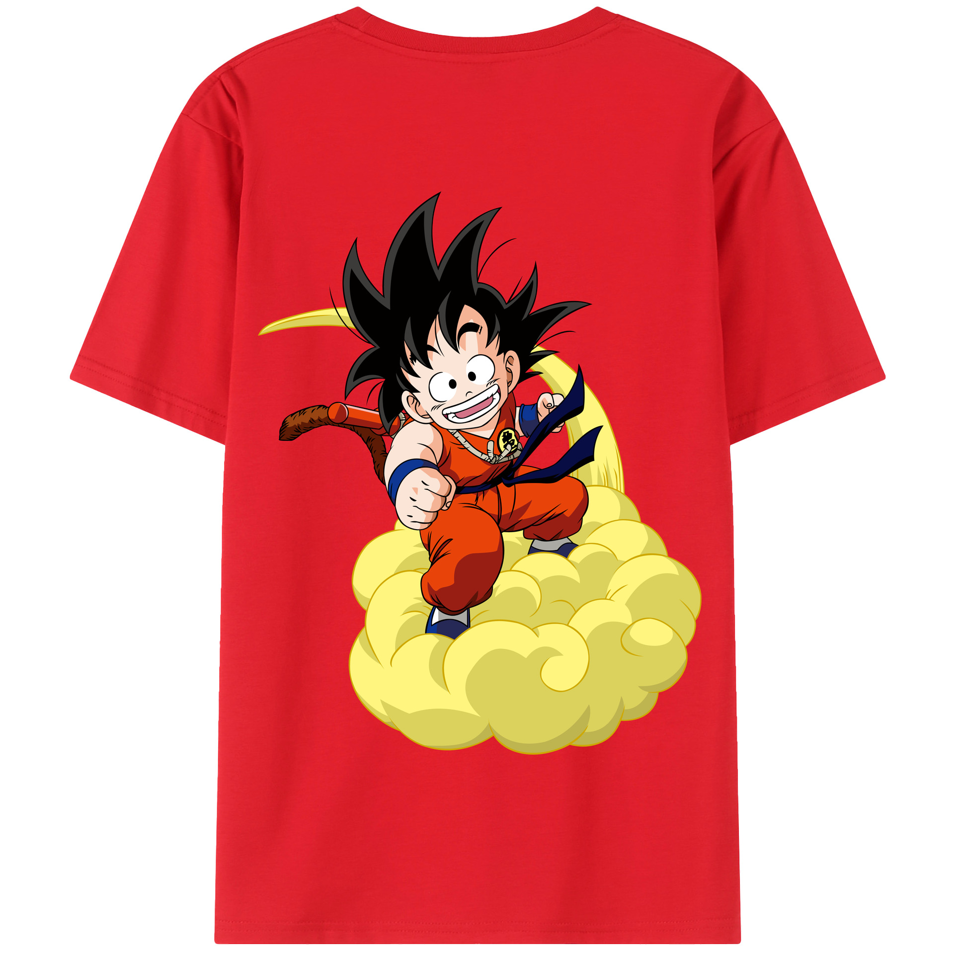 （画像用） ドラゴンボール 孫悟空（そん ごくう）Son Goku カカロット DRAGON BALL Kakarotto 綿100％半袖Tシャツ（背面プリント）
