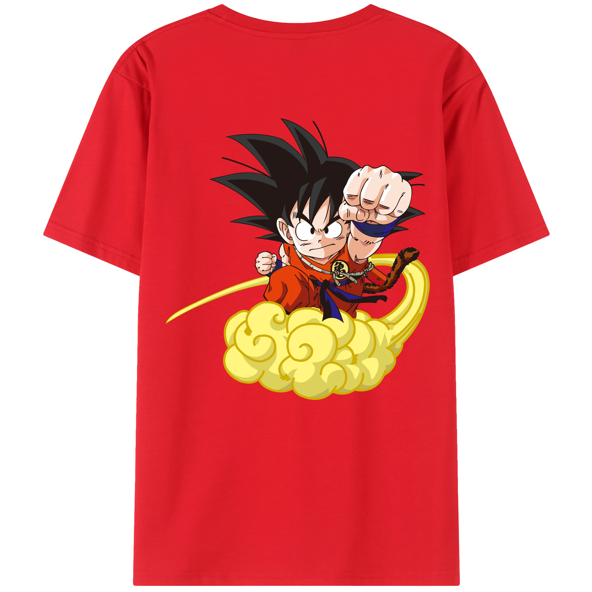 （画像用） ドラゴンボール 孫悟空（そん ごくう）Son Goku カカロット DRAGON BALL Kakarotto 綿100％半袖Tシャツ（背面プリント）