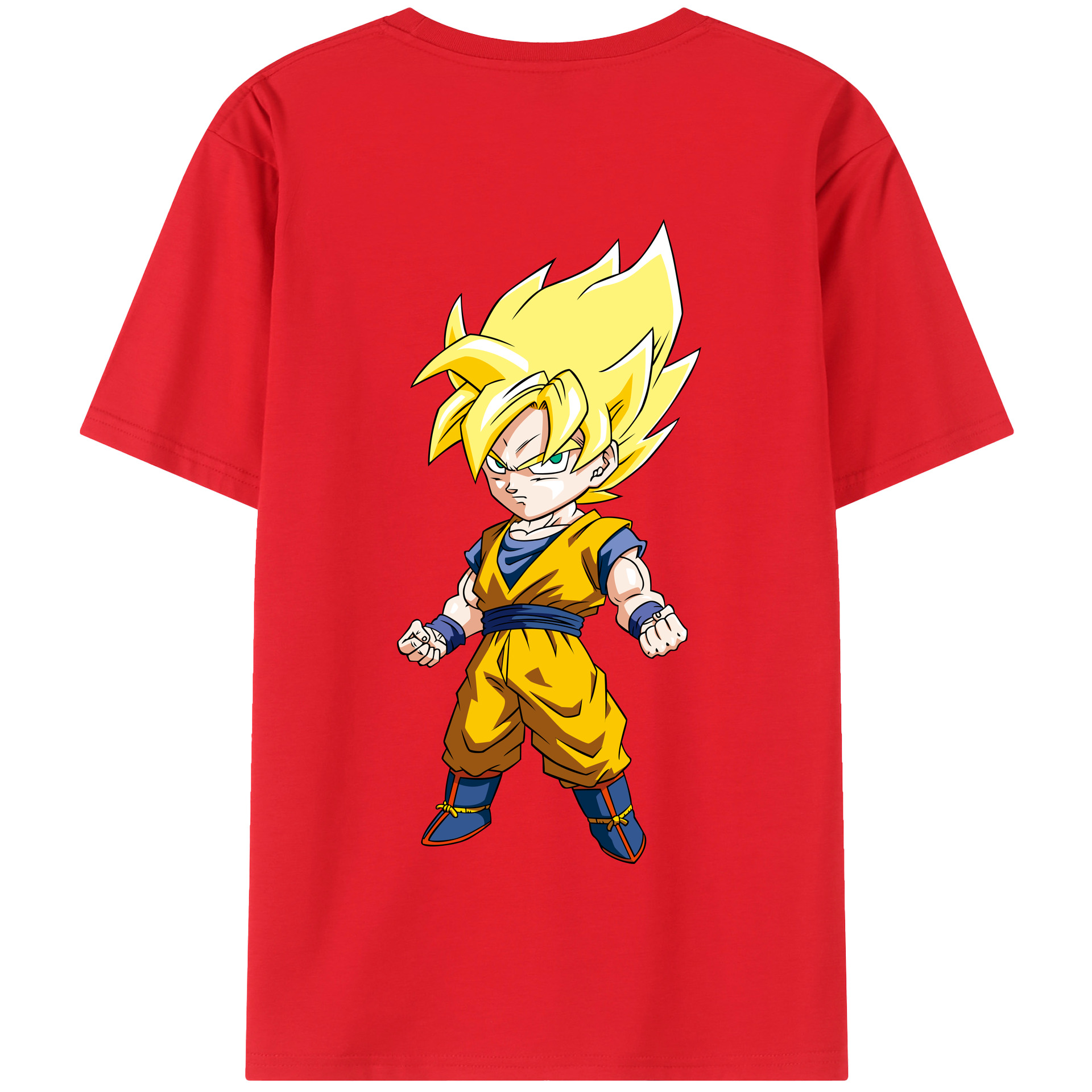（画像用） ドラゴンボール 孫悟空（そん ごくう）Son Goku カカロット DRAGON BALL Kakarotto 綿100％半袖Tシャツ（背面プリント）