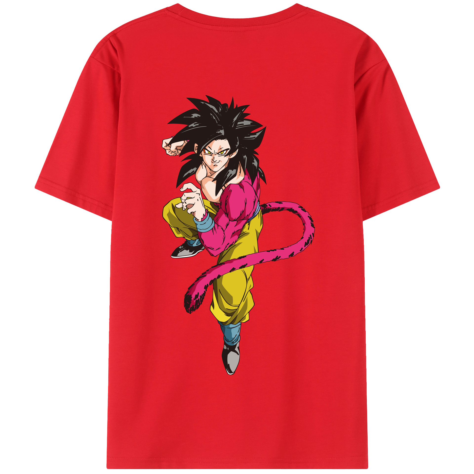 （画像用） ドラゴンボール 孫悟空（そん ごくう）Son Goku カカロット DRAGON BALL Kakarotto 綿100％半袖Tシャツ（背面プリント）