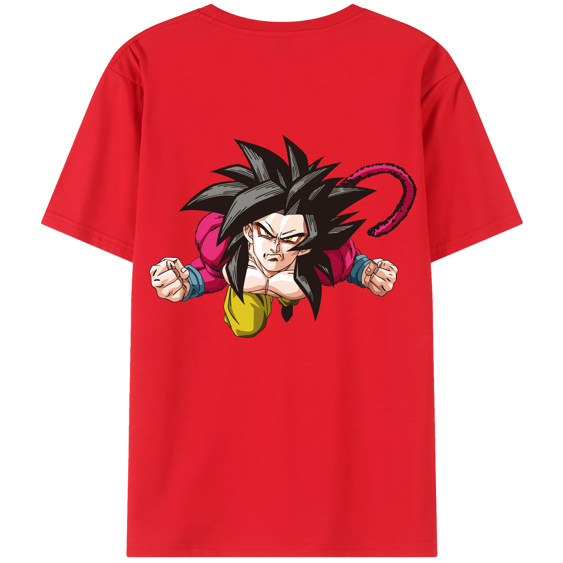 （画像用） ドラゴンボール 孫悟空（そん ごくう）Son Goku カカロット DRAGON BALL Kakarotto 綿100％半袖Tシャツ（背面プリント）