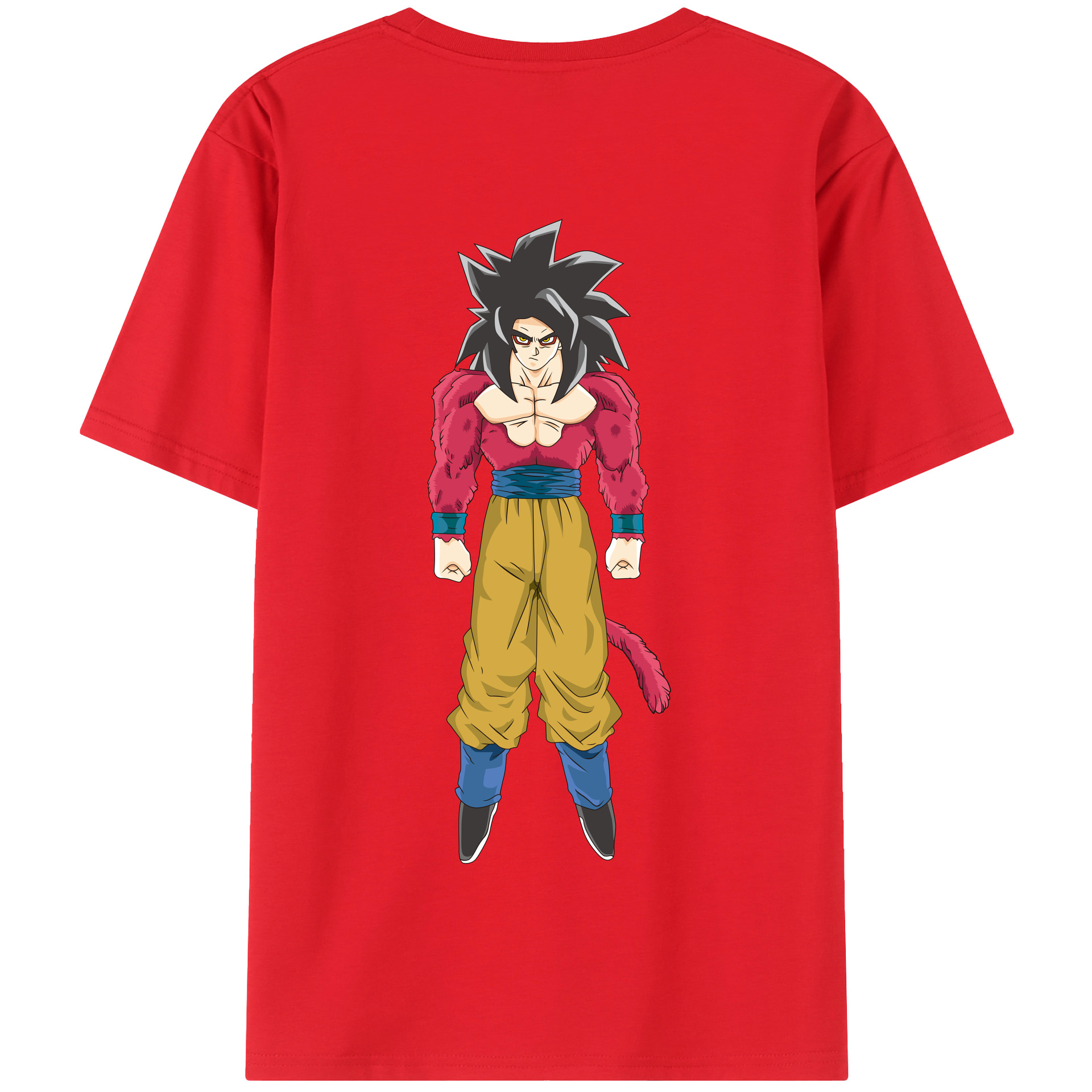 （画像用） ドラゴンボール 孫悟空（そん ごくう）Son Goku カカロット DRAGON BALL Kakarotto 綿100％半袖Tシャツ（背面プリント）