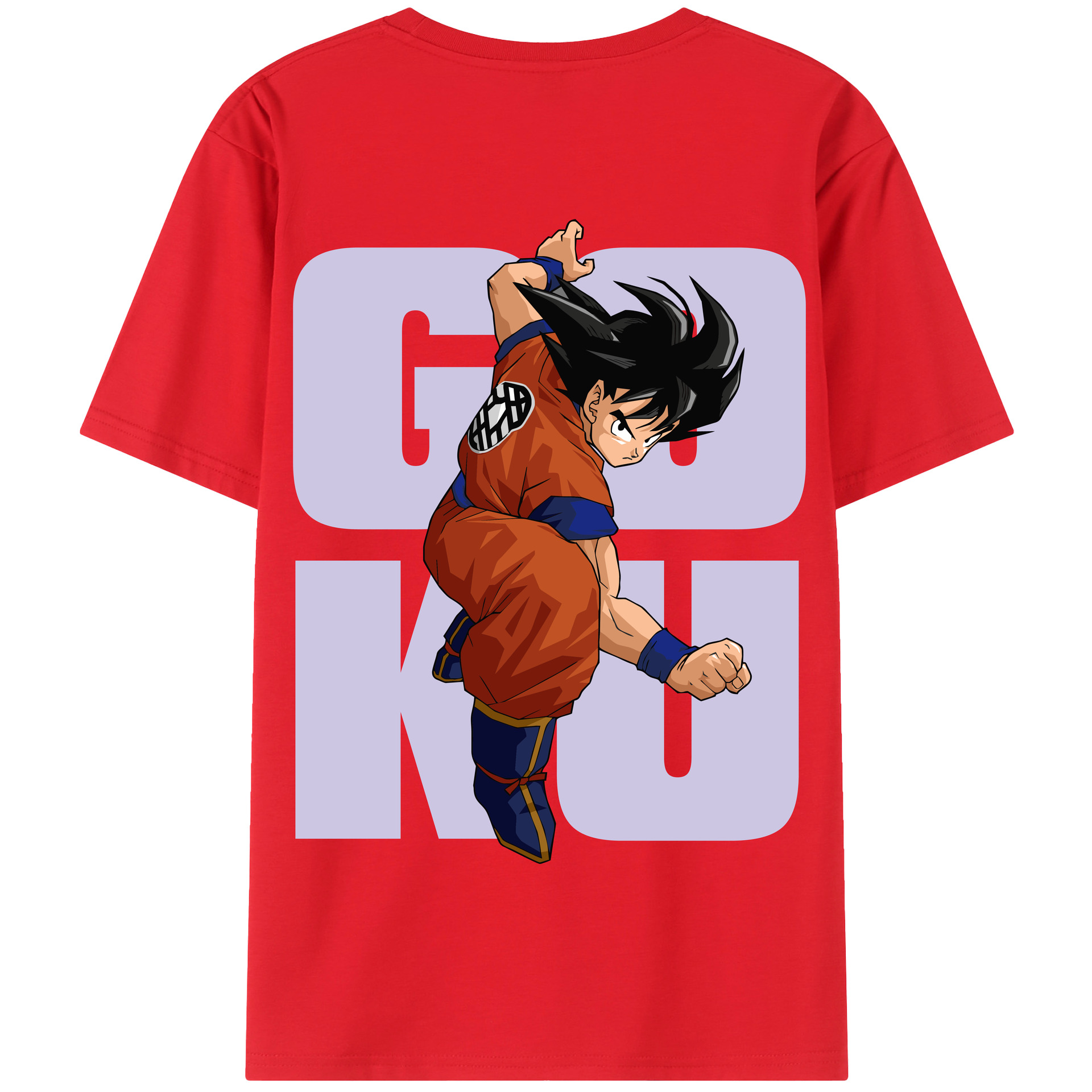 （画像用） ドラゴンボール 孫悟空（そん ごくう）Son Goku カカロット DRAGON BALL Kakarotto 綿100％半袖Tシャツ（背面プリント）