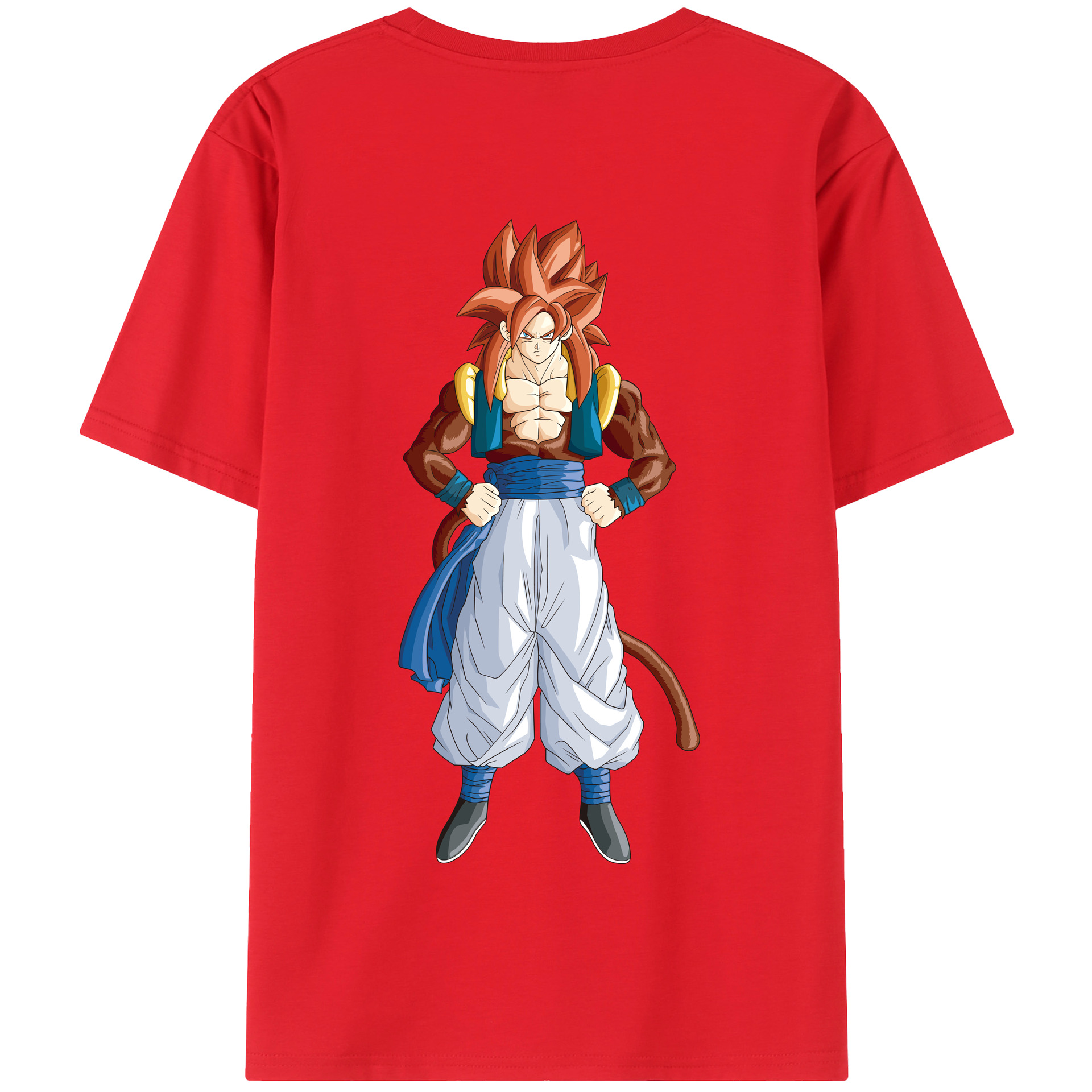 （画像用） ドラゴンボール 孫悟空（そん ごくう）Son Goku カカロット DRAGON BALL Kakarotto 綿100％半袖Tシャツ（背面プリント）