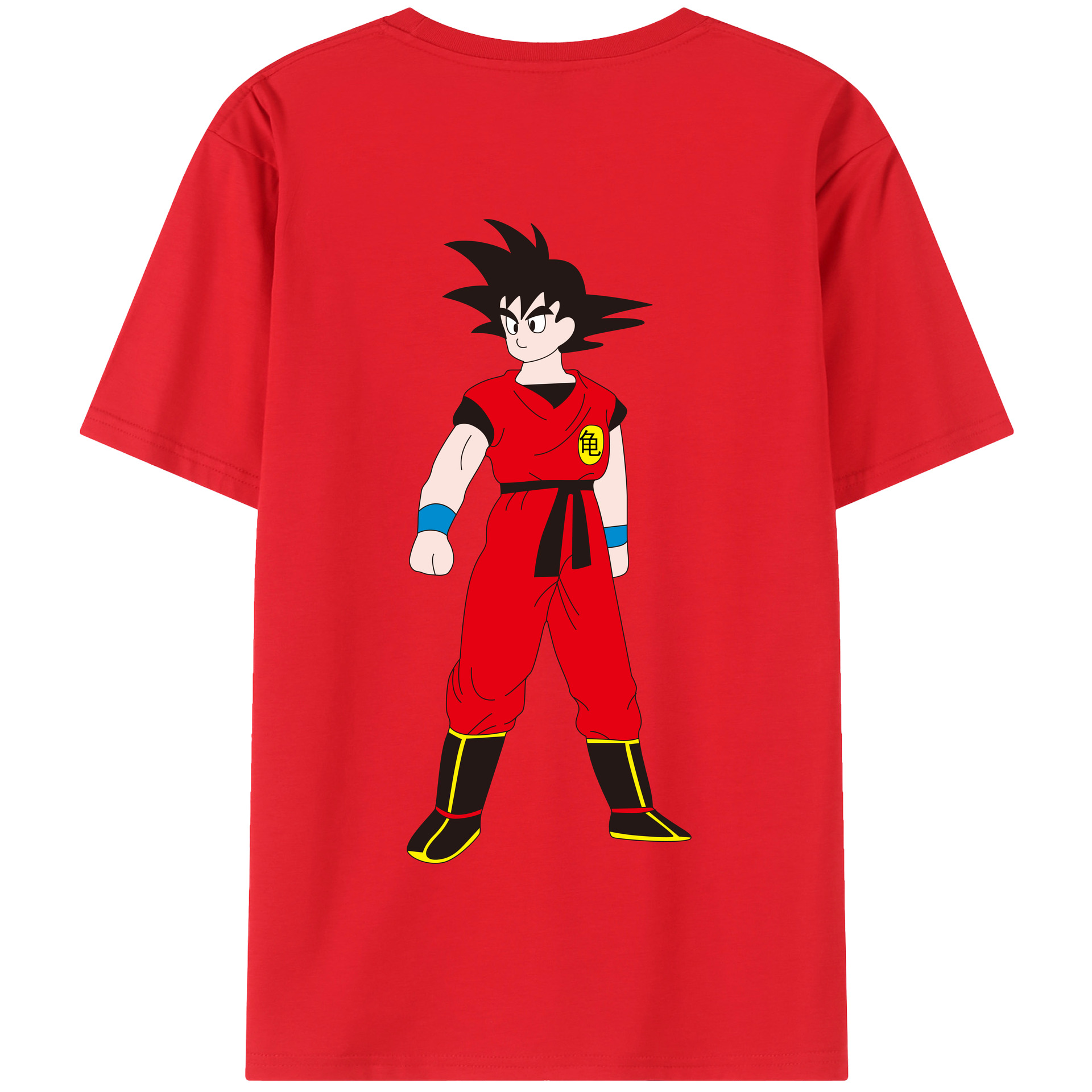 （画像用） ドラゴンボール 孫悟空（そん ごくう）Son Goku カカロット DRAGON BALL Kakarotto 綿100％半袖Tシャツ（背面プリント）