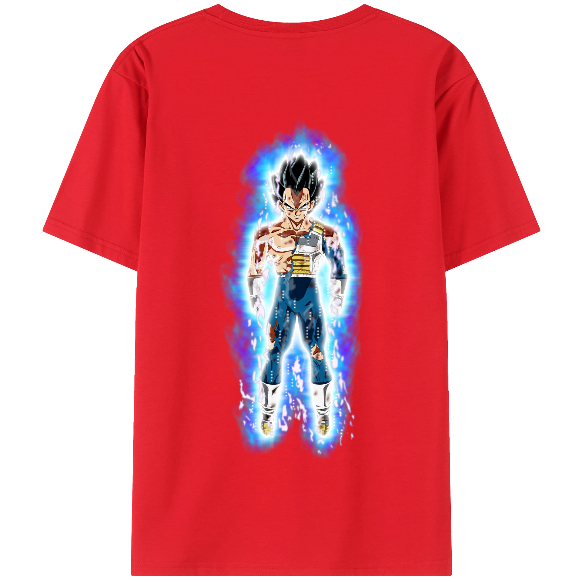 （画像用） ドラゴンボール ベジータ四世（Bejīta Yonsei）DRAGON BALL Vegeta IV 綿100％半袖Tシャツ（背面プリント）