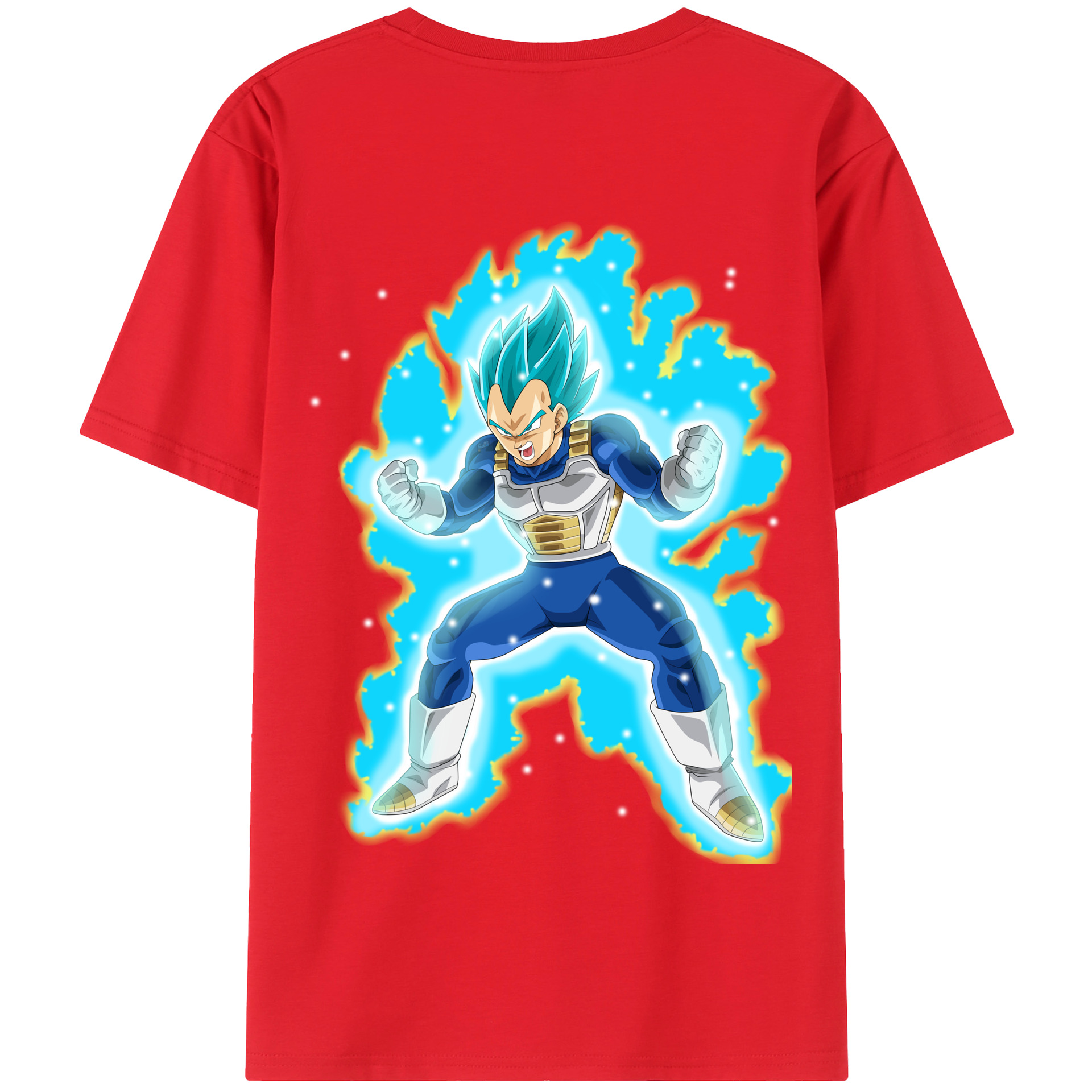 （画像用） ドラゴンボール ベジータ四世（Bejīta Yonsei）DRAGON BALL Vegeta IV 綿100％半袖Tシャツ（背面プリント）