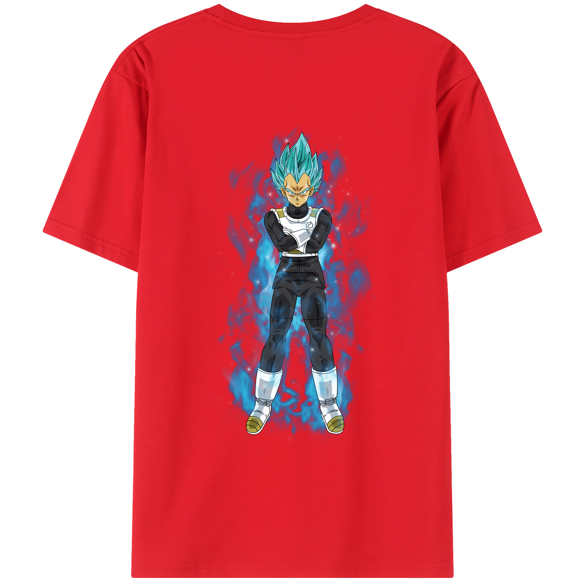 （画像用） ドラゴンボール ベジータ四世（Bejīta Yonsei）DRAGON BALL Vegeta IV 綿100％半袖Tシャツ（背面プリント）