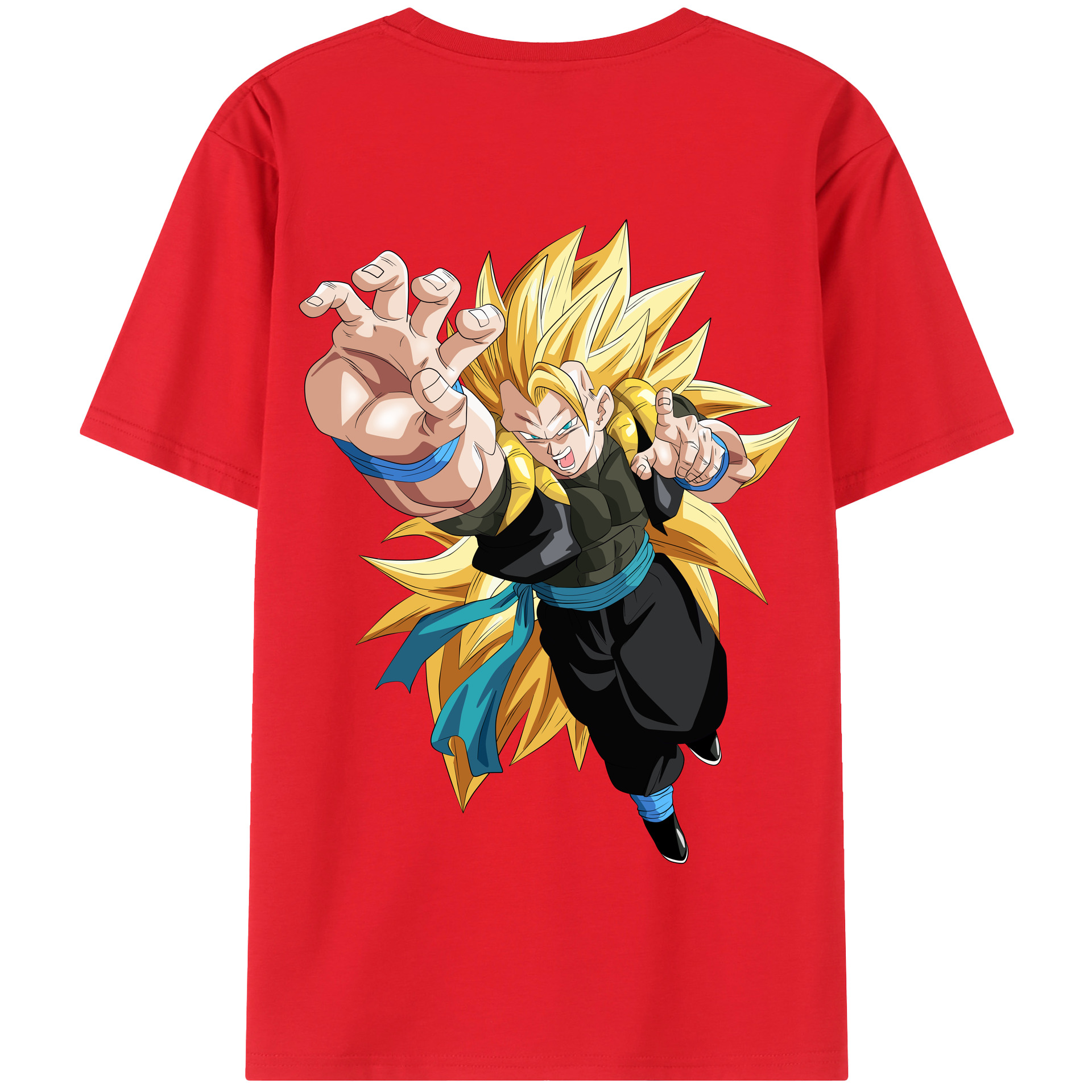 （画像用） ドラゴンボール ベジータ四世（Bejīta Yonsei）DRAGON BALL Vegeta IV 綿100％半袖Tシャツ（背面プリント）