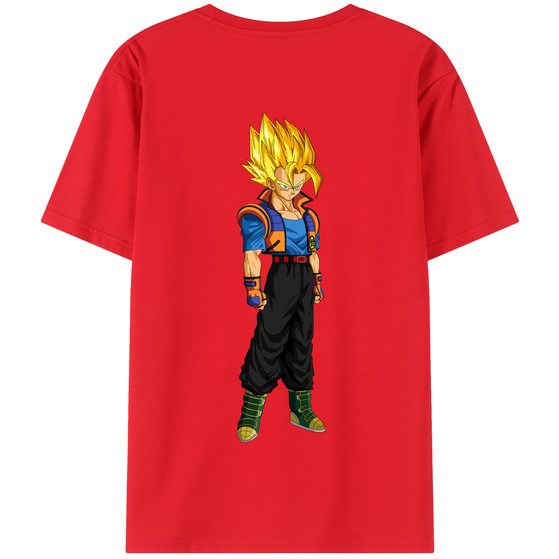 （画像用） ドラゴンボール ベジータ四世（Bejīta Yonsei）DRAGON BALL Vegeta IV 綿100％半袖Tシャツ（背面プリント）