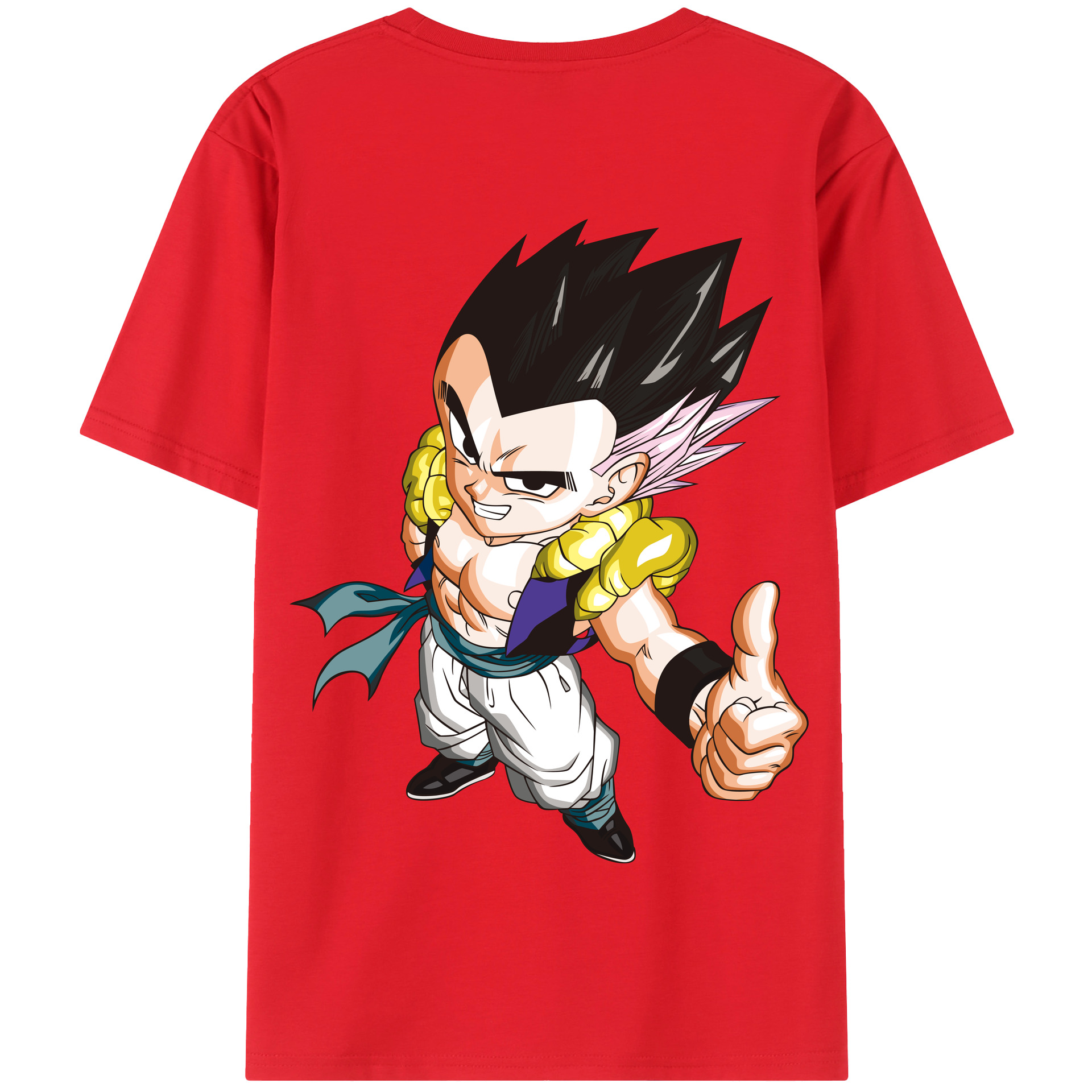 （画像用） ドラゴンボール ベジータ四世（Bejīta Yonsei）DRAGON BALL Vegeta IV 綿100％半袖Tシャツ（背面プリント）