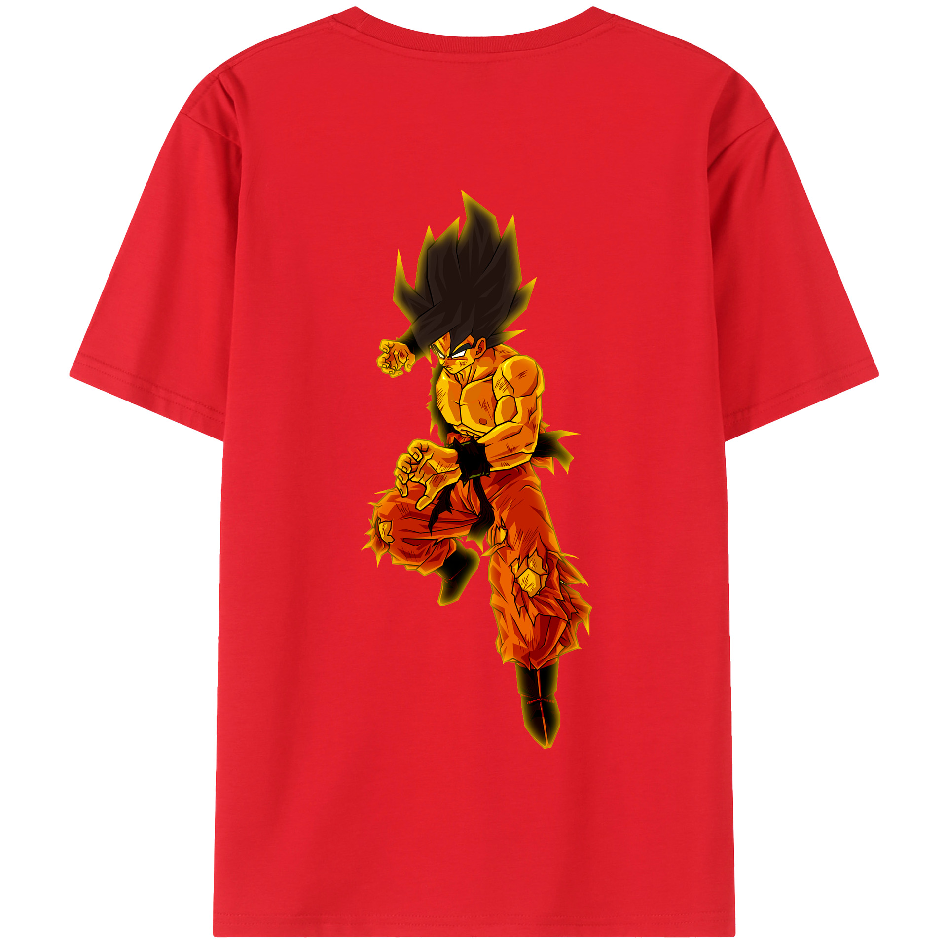 （画像用） ドラゴンボール 孫 悟飯（そんごはん）DRAGON BALL Son Gohan 綿100％半袖Tシャツ（背面プリント）