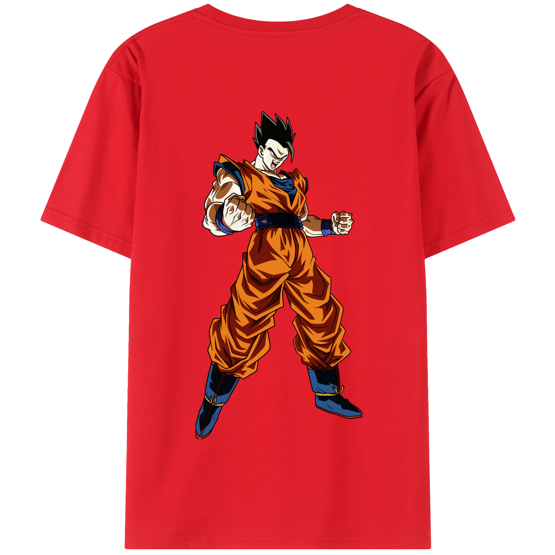 （画像用） ドラゴンボール 孫 悟飯（そんごはん）DRAGON BALL Son Gohan 綿100％半袖Tシャツ（背面プリント）
