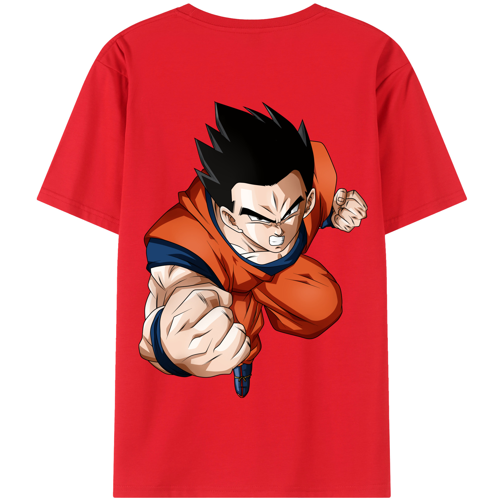 （画像用） ドラゴンボール 孫 悟飯（そんごはん）DRAGON BALL Son Gohan 綿100％半袖Tシャツ（背面プリント）