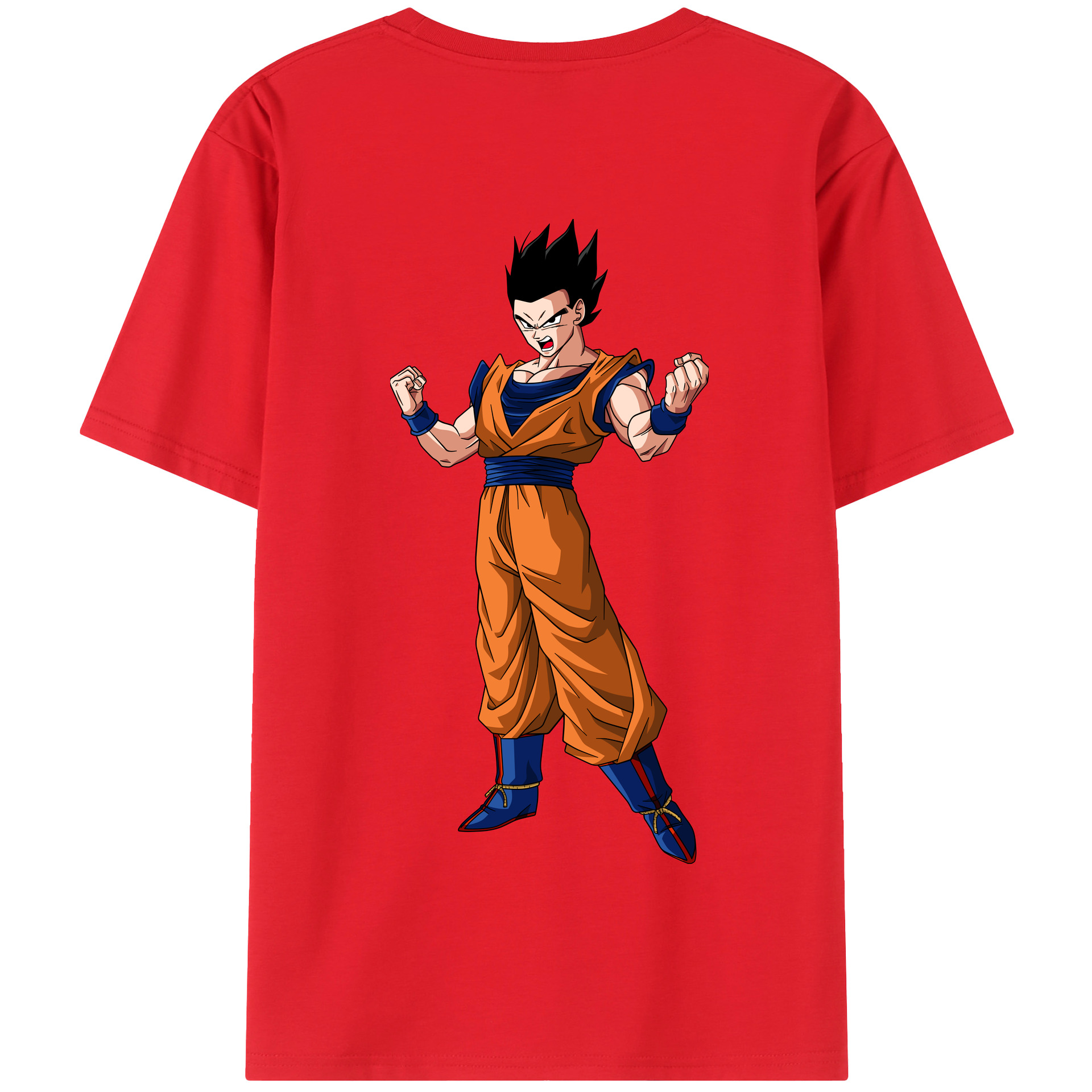 （画像用） ドラゴンボール 孫 悟飯（そんごはん）DRAGON BALL Son Gohan 綿100％半袖Tシャツ（背面プリント）