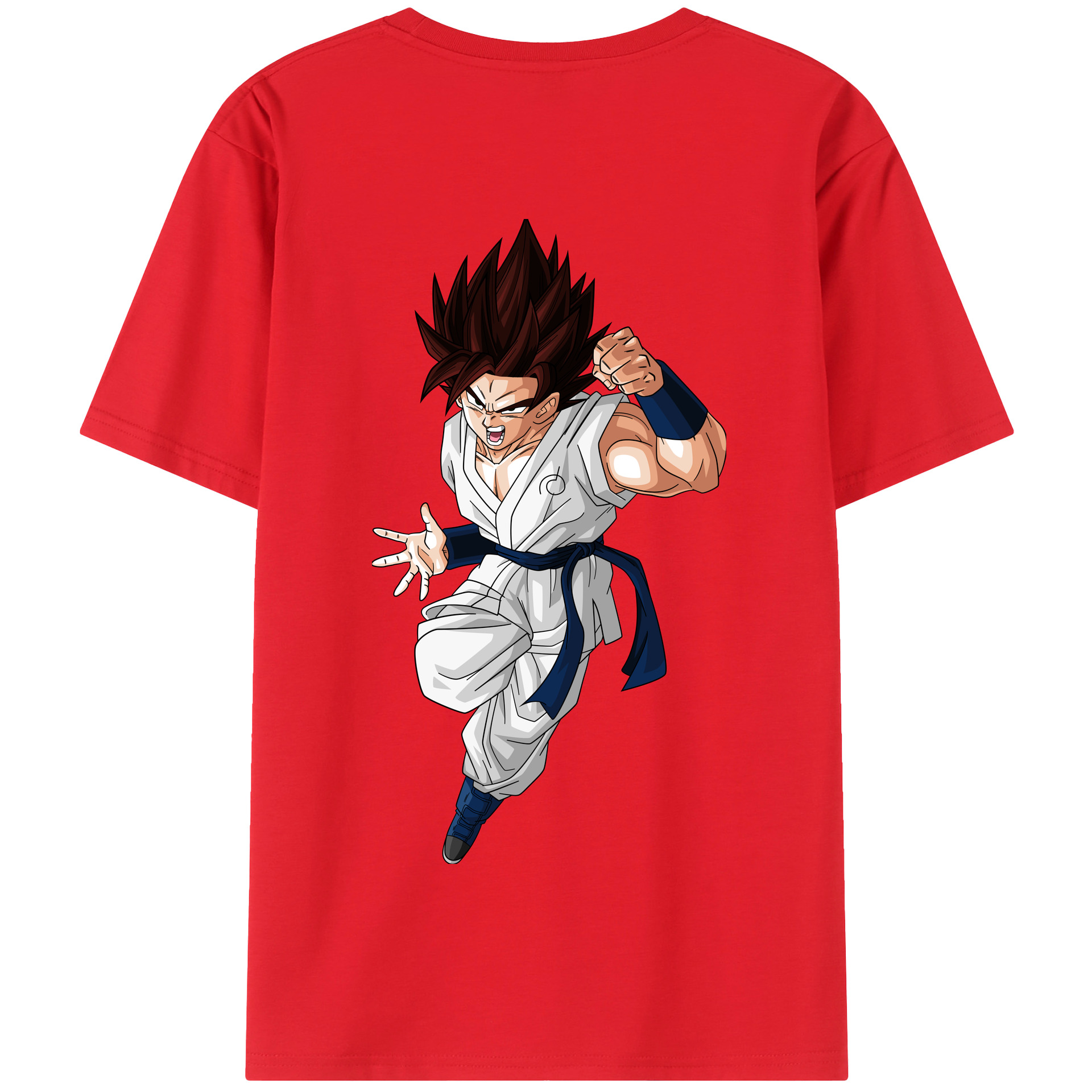 （画像用） ドラゴンボール 孫 悟飯（そんごはん）DRAGON BALL Son Gohan 綿100％半袖Tシャツ（背面プリント）