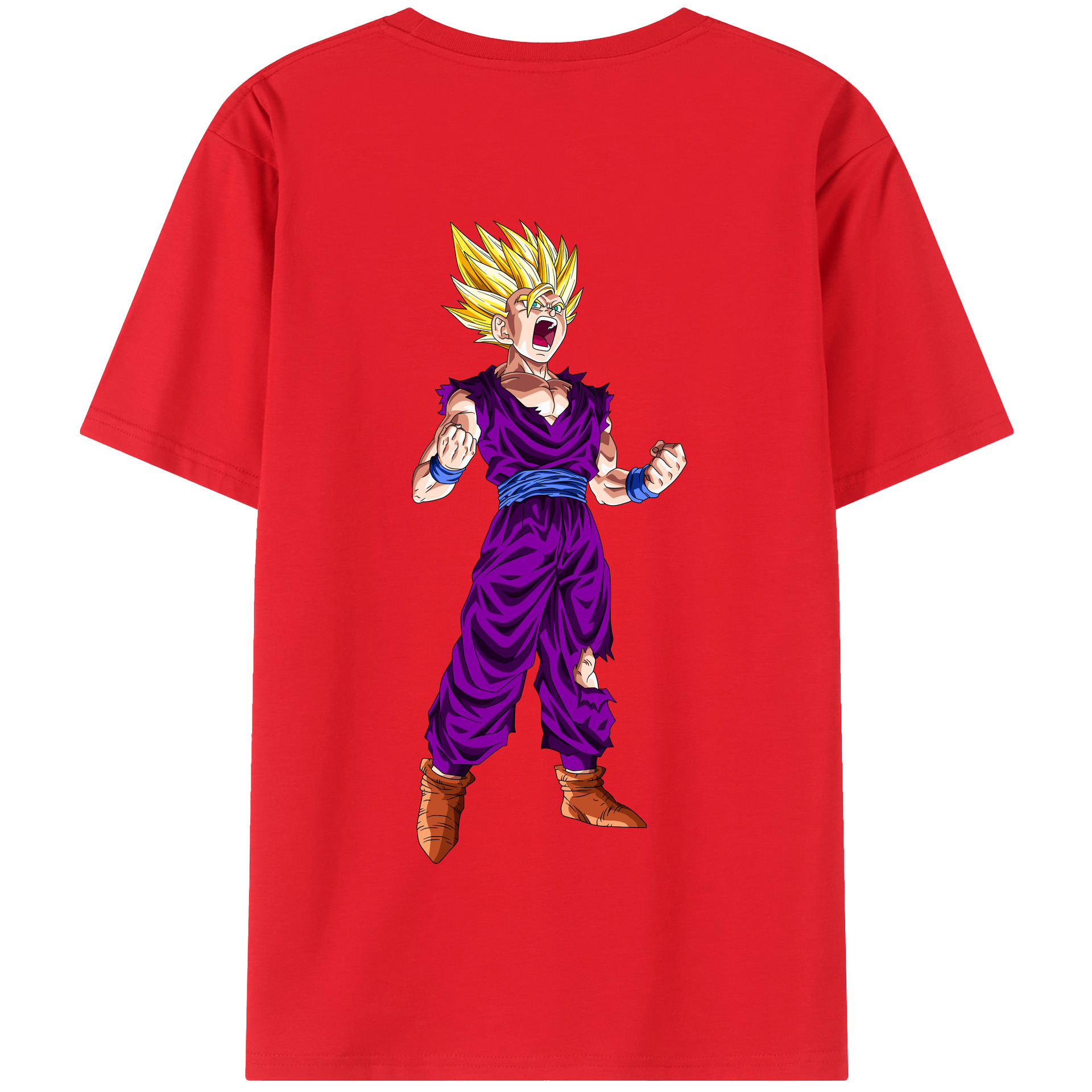 （画像用） ドラゴンボール 孫 悟飯（そんごはん）DRAGON BALL Son Gohan 綿100％半袖Tシャツ（背面プリント）