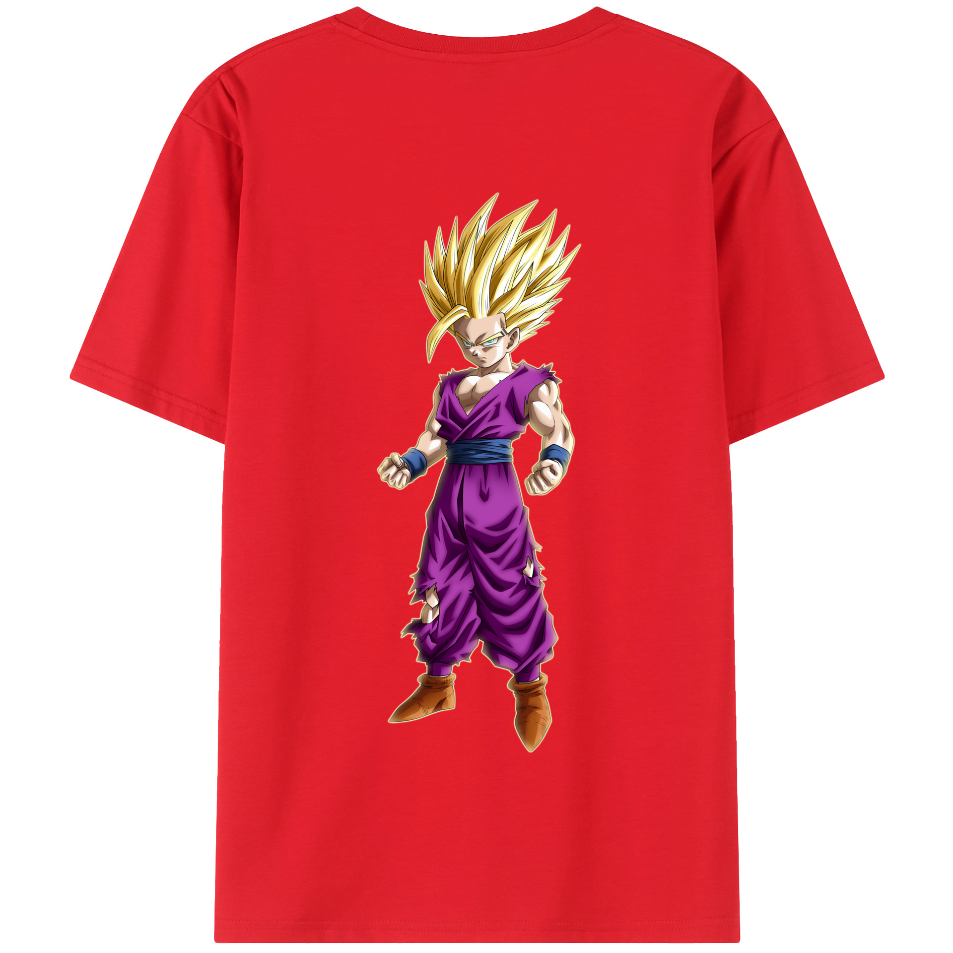 （画像用） ドラゴンボール 孫 悟飯（そんごはん）DRAGON BALL Son Gohan 綿100％半袖Tシャツ（背面プリント）