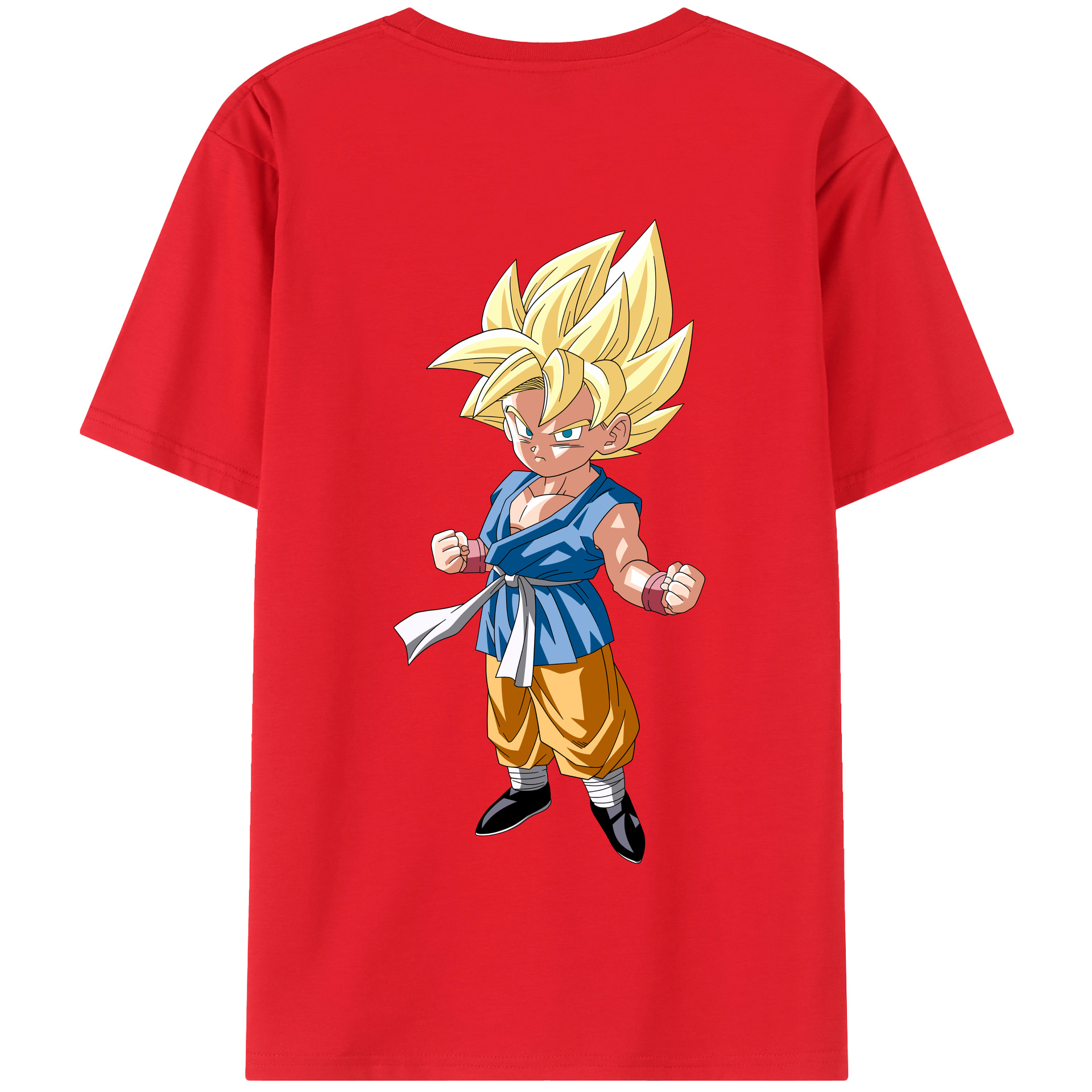 （画像用） ドラゴンボール 孫 悟飯（そんごはん）DRAGON BALL Son Gohan 綿100％半袖Tシャツ（背面プリント）