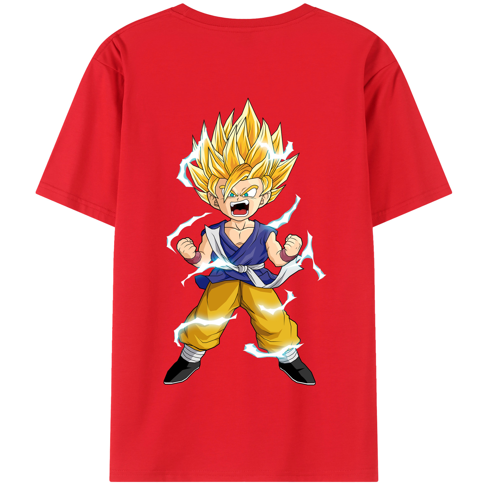 （画像用） ドラゴンボール 孫 悟飯（そんごはん）DRAGON BALL Son Gohan 綿100％半袖Tシャツ（背面プリント）