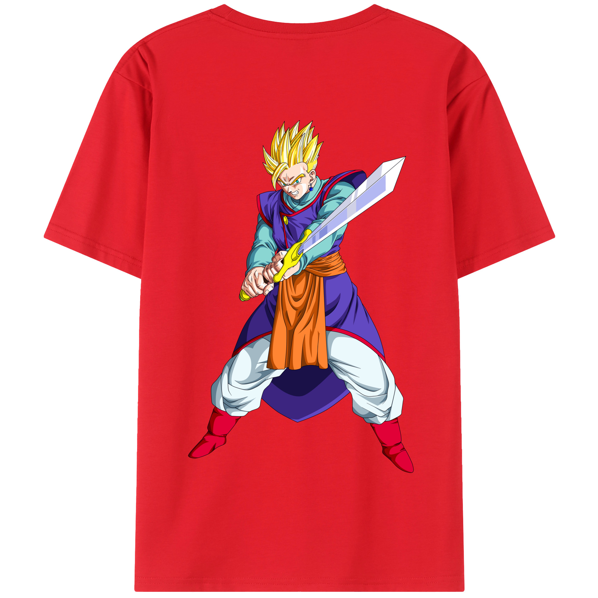 （画像用） ドラゴンボール 孫 悟飯（そんごはん）DRAGON BALL Son Gohan 綿100％半袖Tシャツ（背面プリント）
