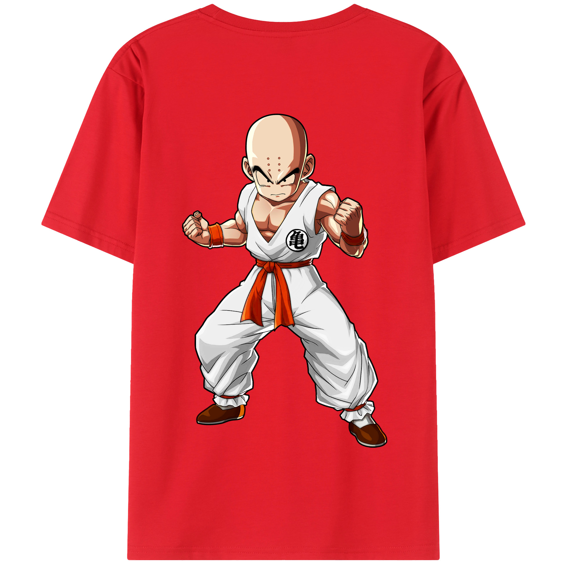 （画像用） ドラゴンボール クリリン DRAGON BALL krillin 綿100％半袖Tシャツ（背面プリント）