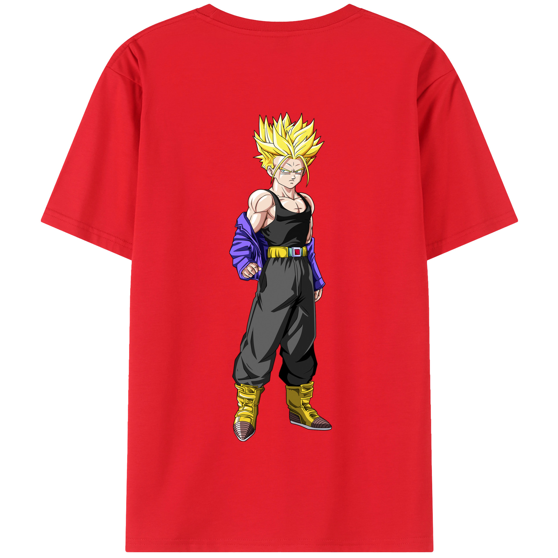 （画像用） ドラゴンボール トランクス（Torankusu）DRAGON BALL Trunks 綿100％半袖Tシャツ（背面プリント）
